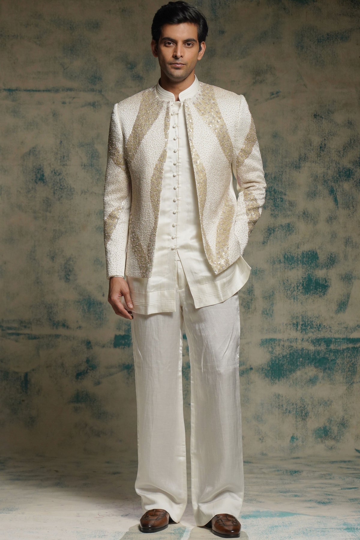 Classic Ivory Short Jacket Set