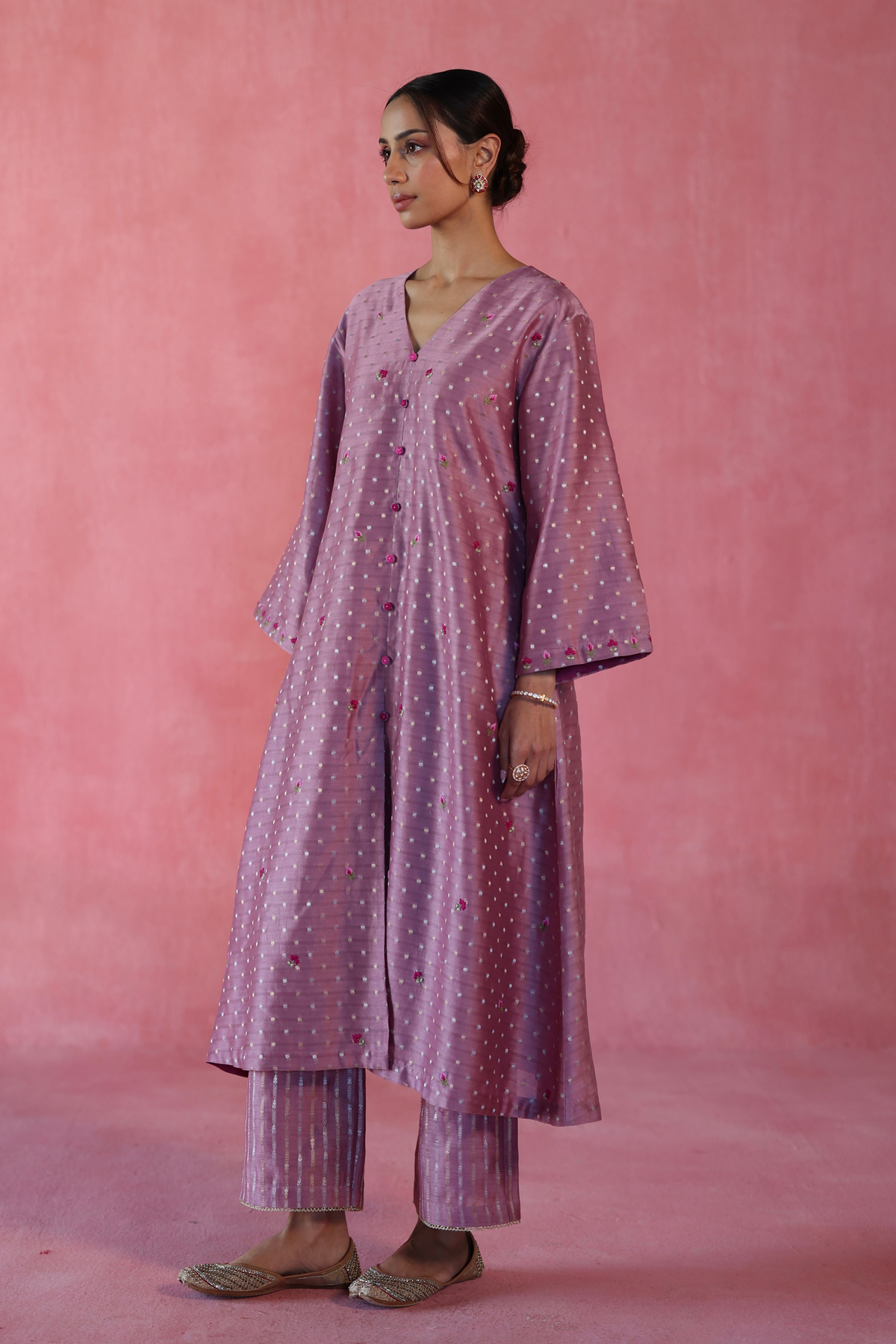 Plum Zaafran Kurta Set