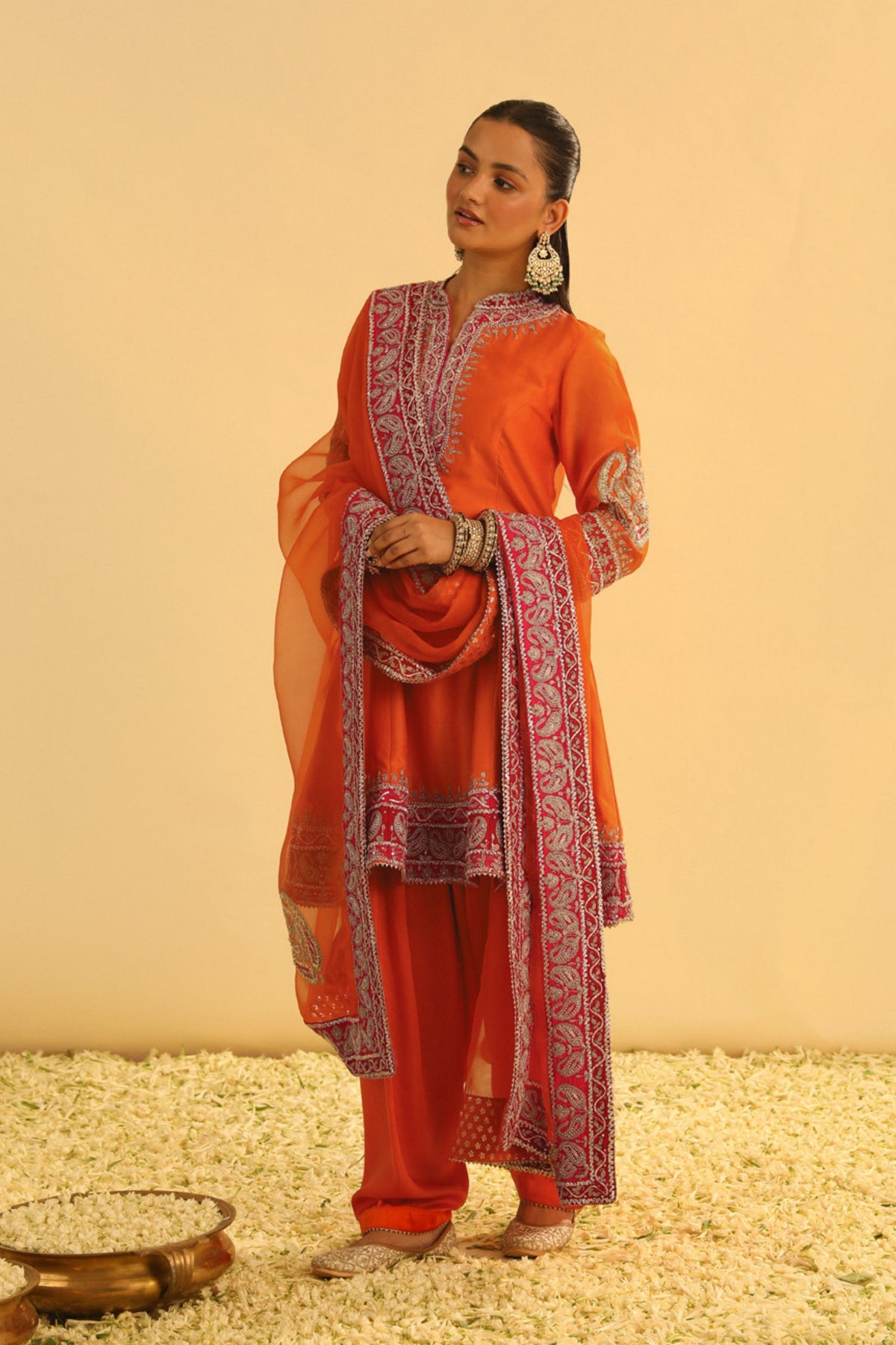 Rayana Orange Kurta Set