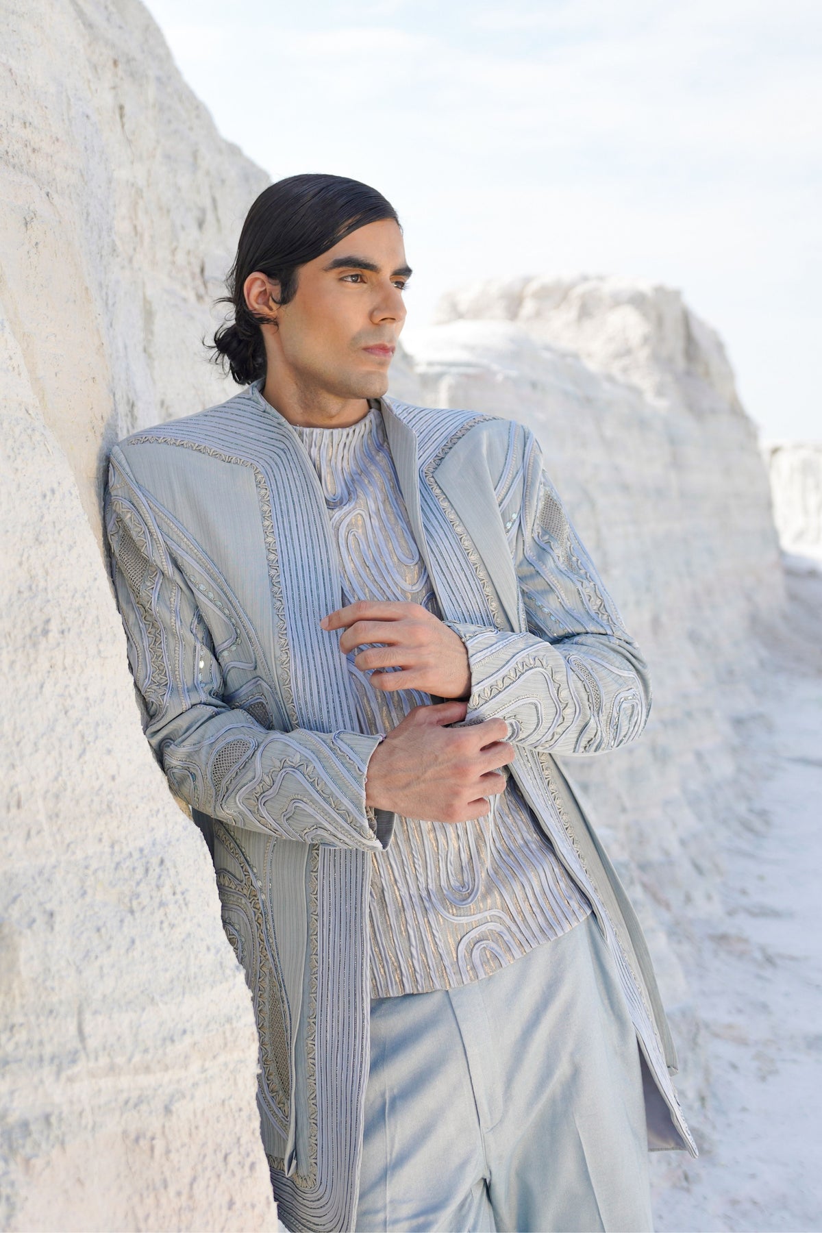 Powder Blue Jacket Set