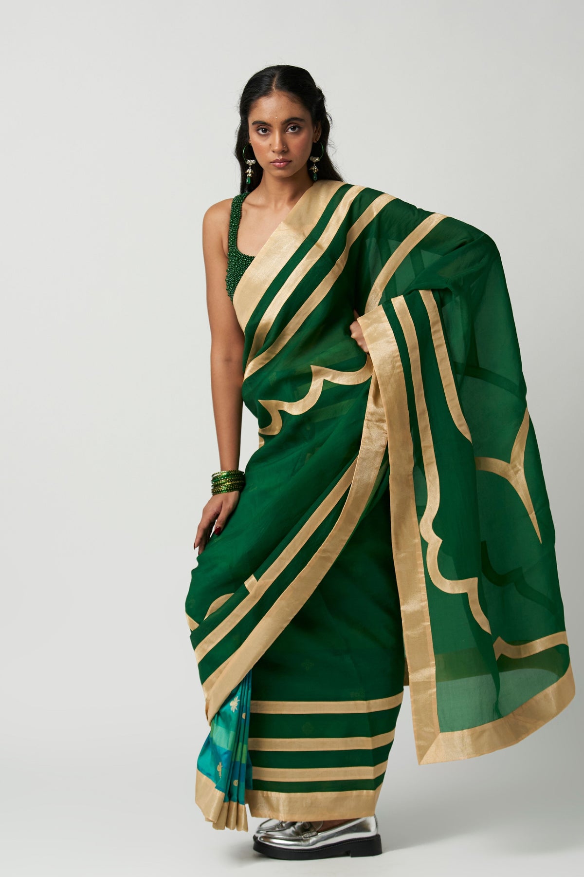 Emerald Mehrabiya Saree