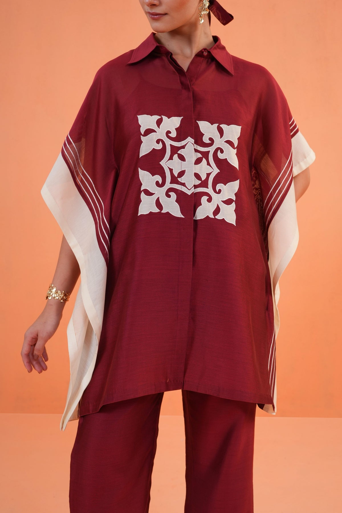 Maroon Medina Tunic Set