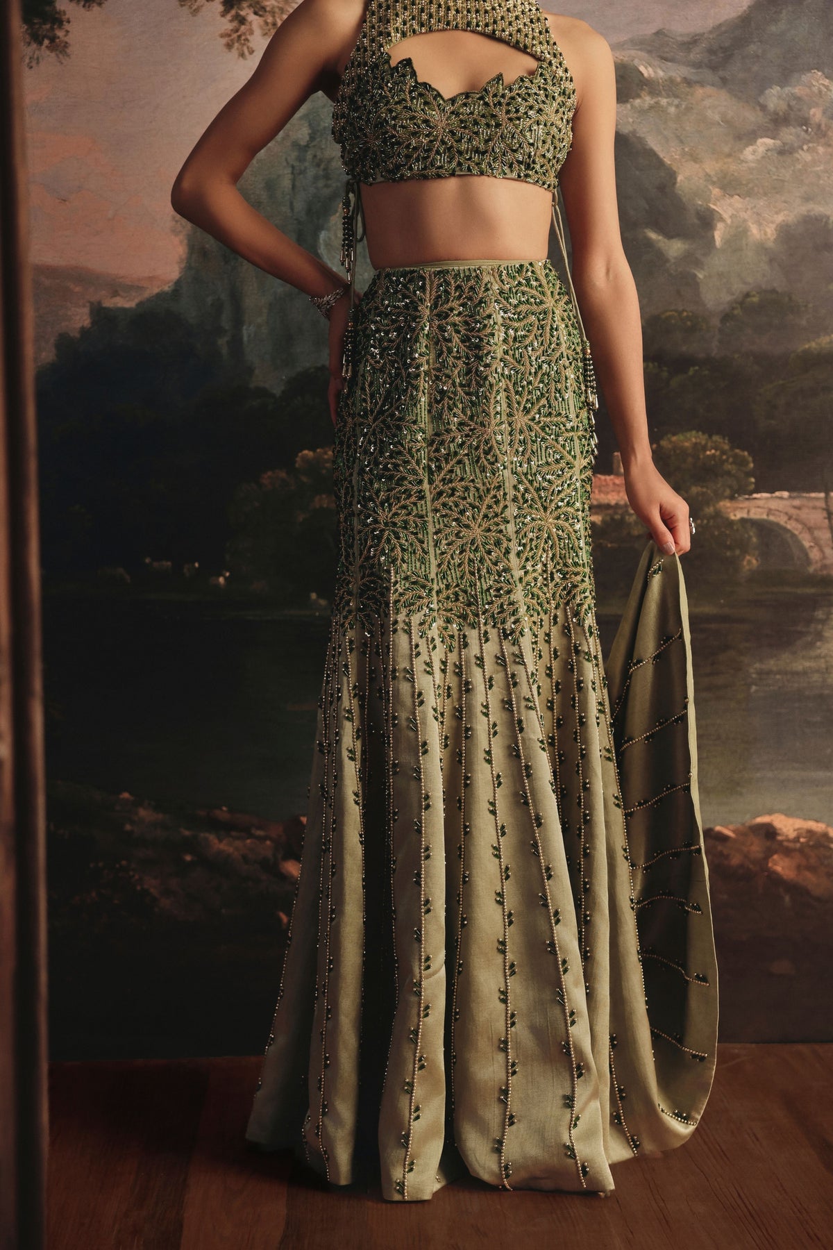 Green Lehenga
