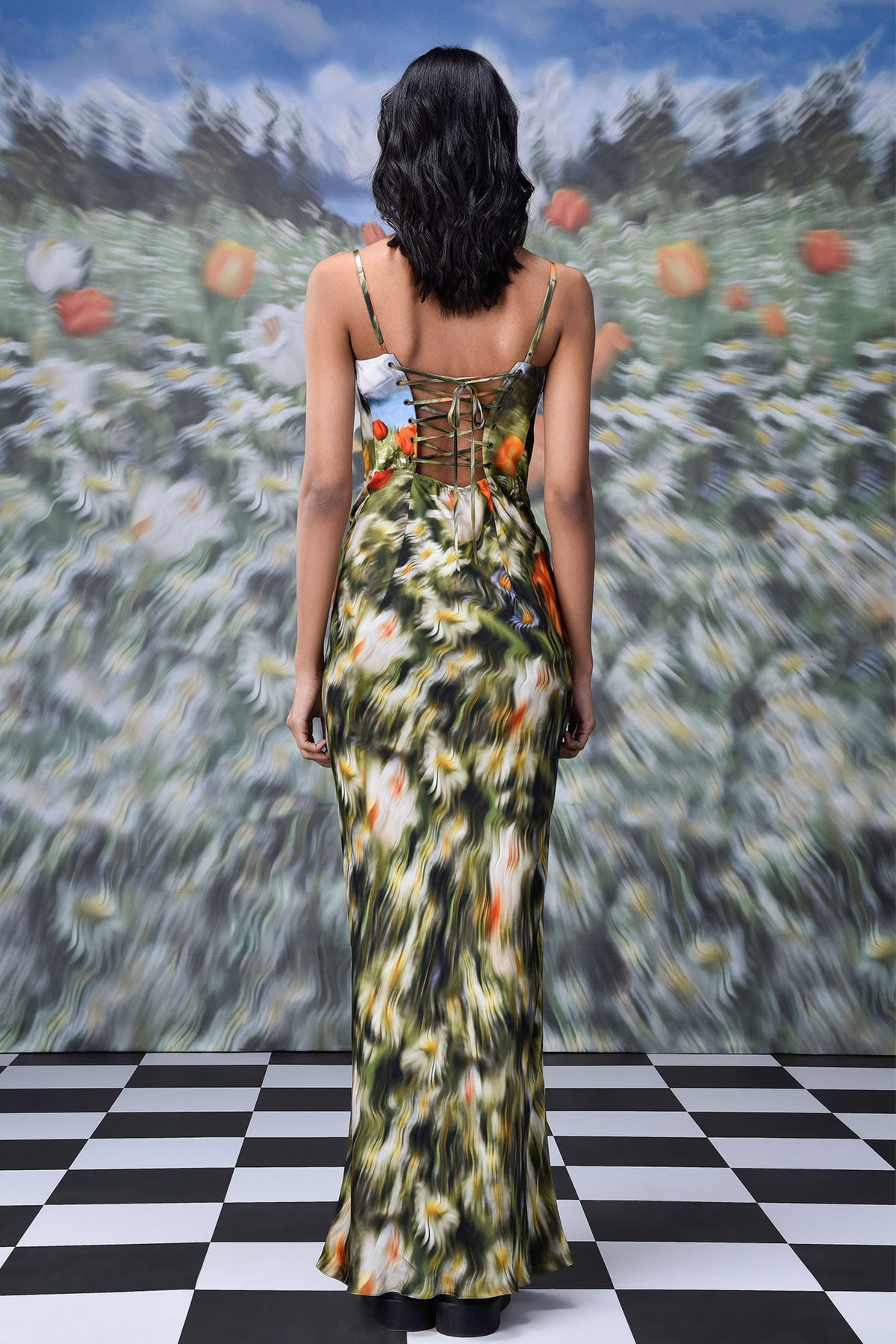 Garden Print Maxi Dress