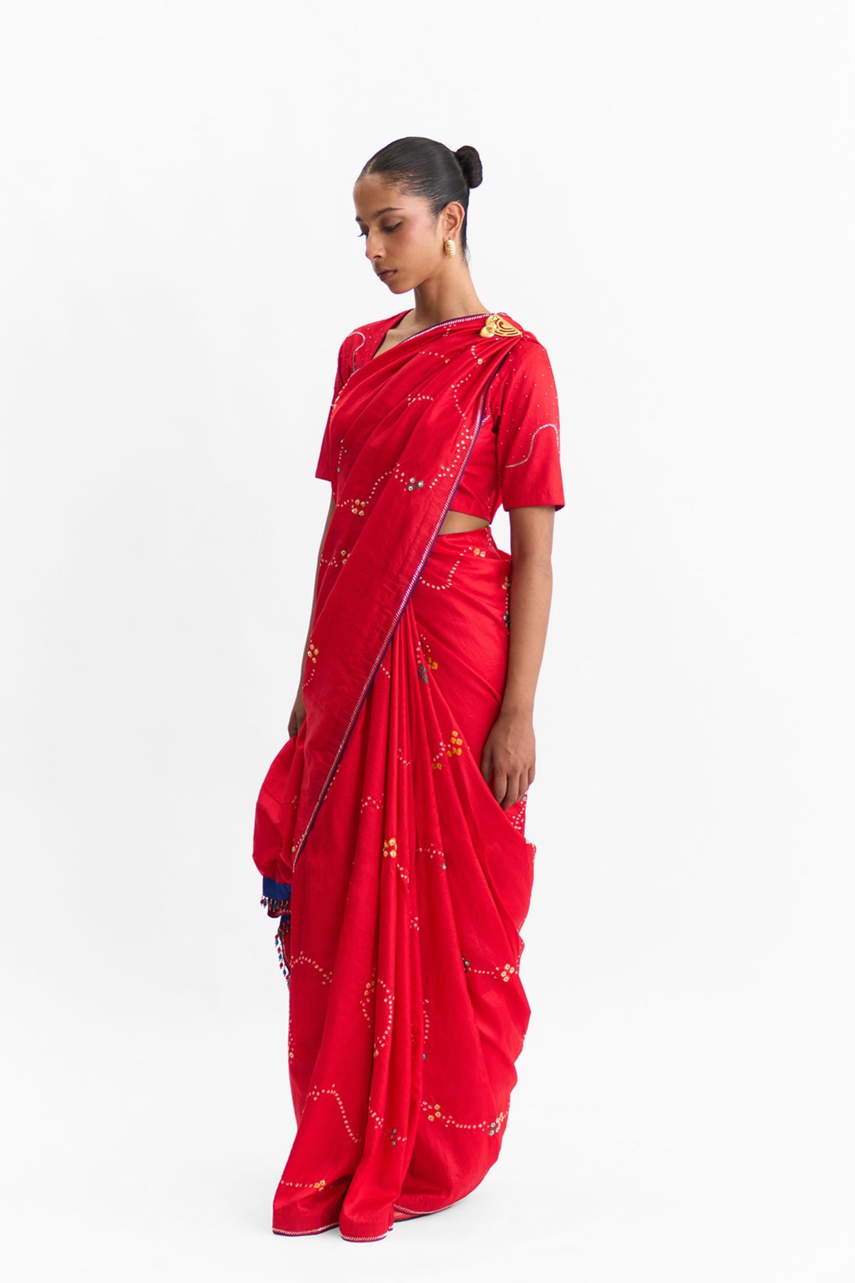 Mori Red Saree