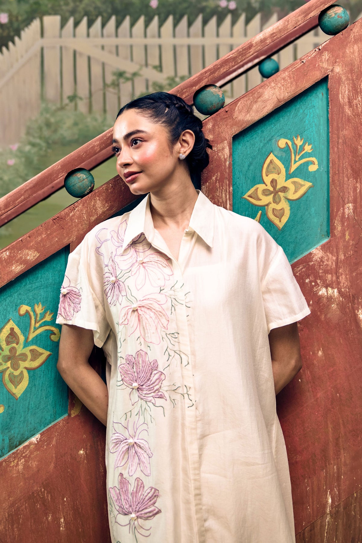 Fleur Sketch Shirt Dress
