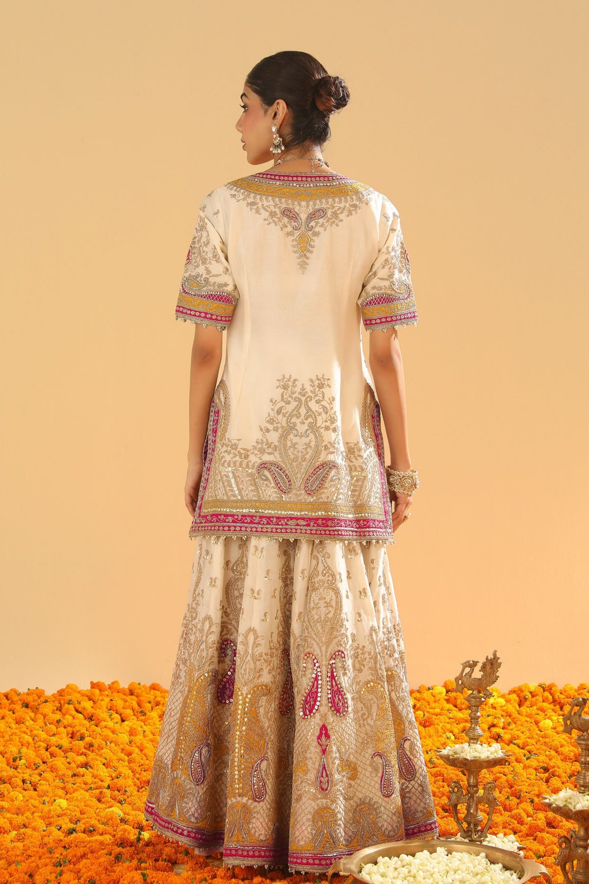 Daisy Ivory Sharara Set