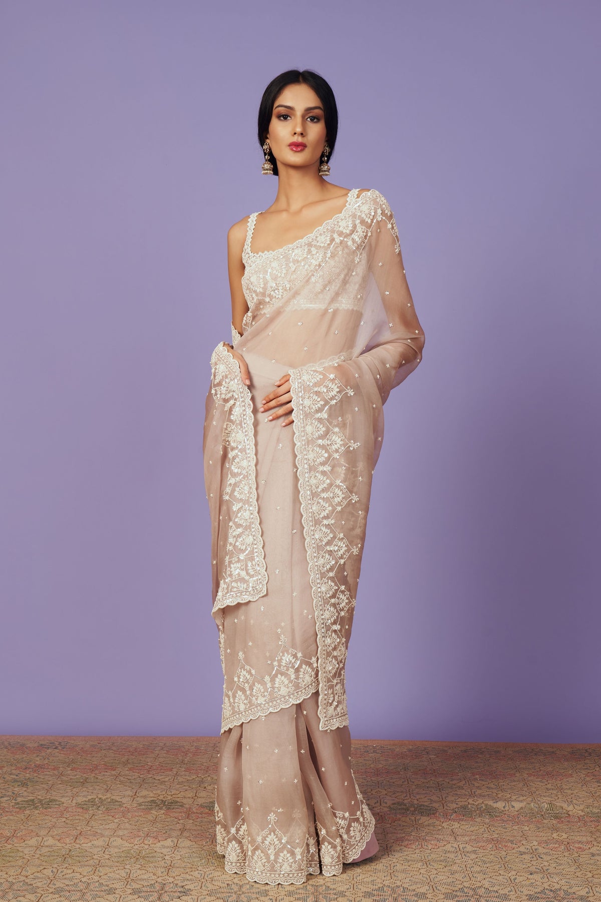 Leh Maryul Ivory Saree Set