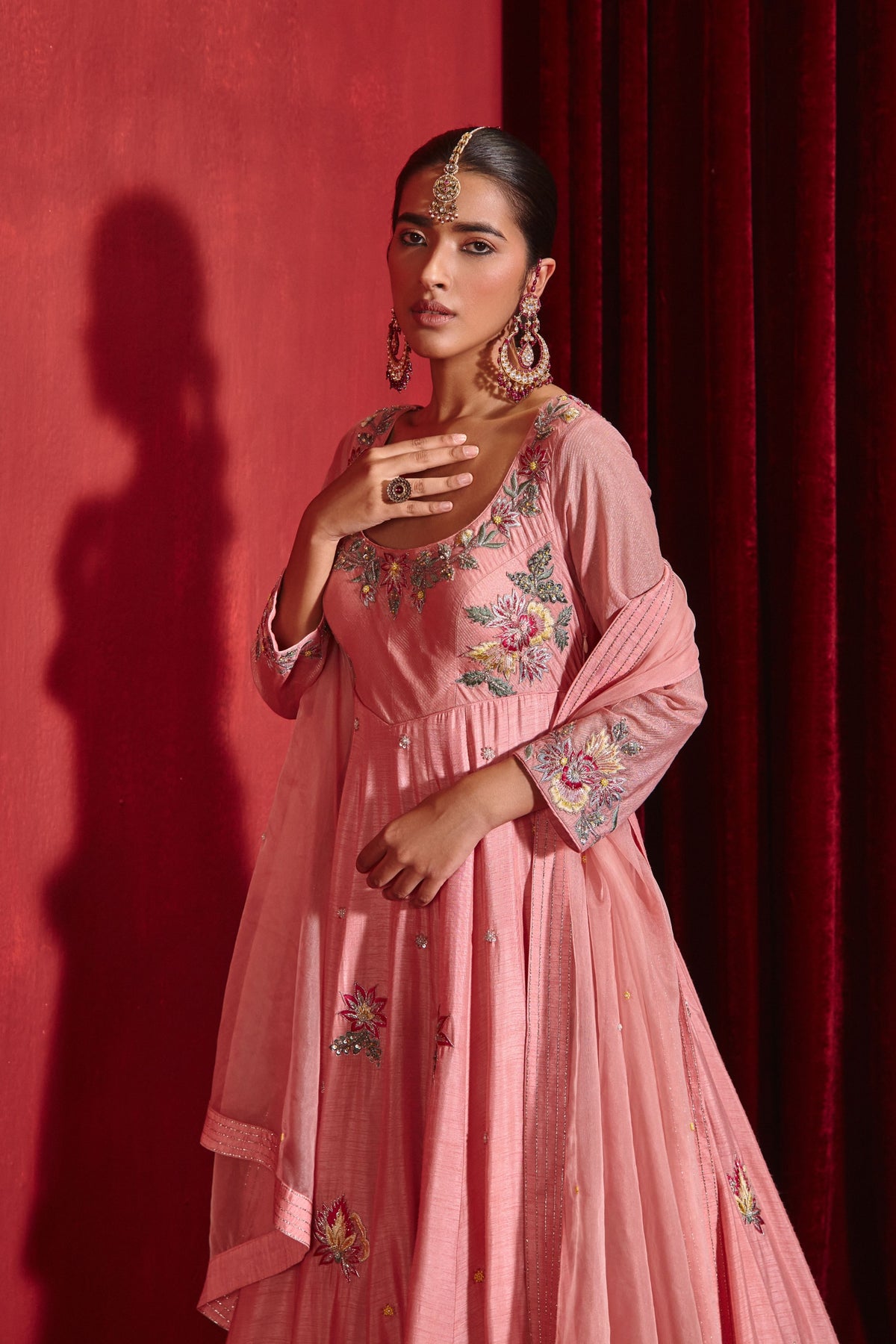 Rose Pink Saloni Anarkali Set