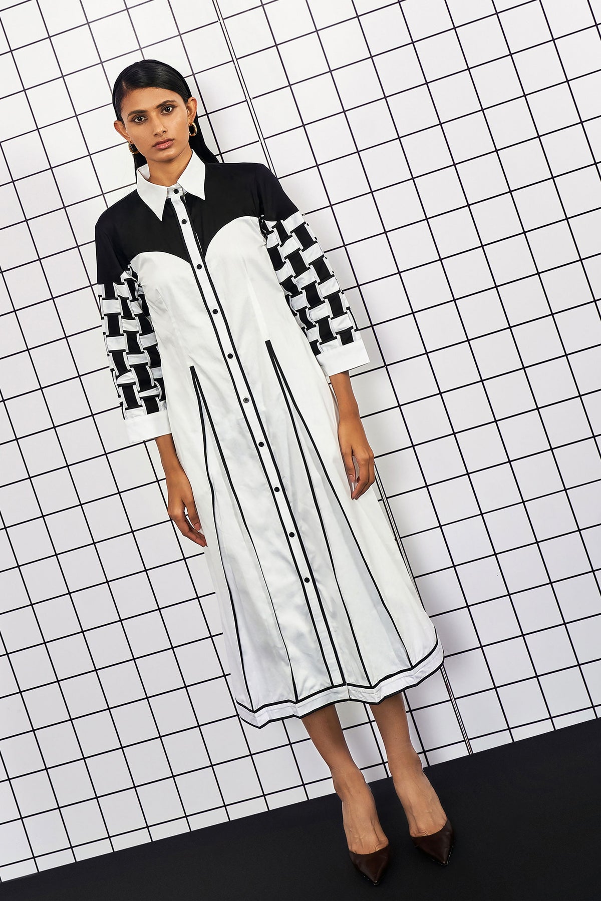 Woven Outline Dress