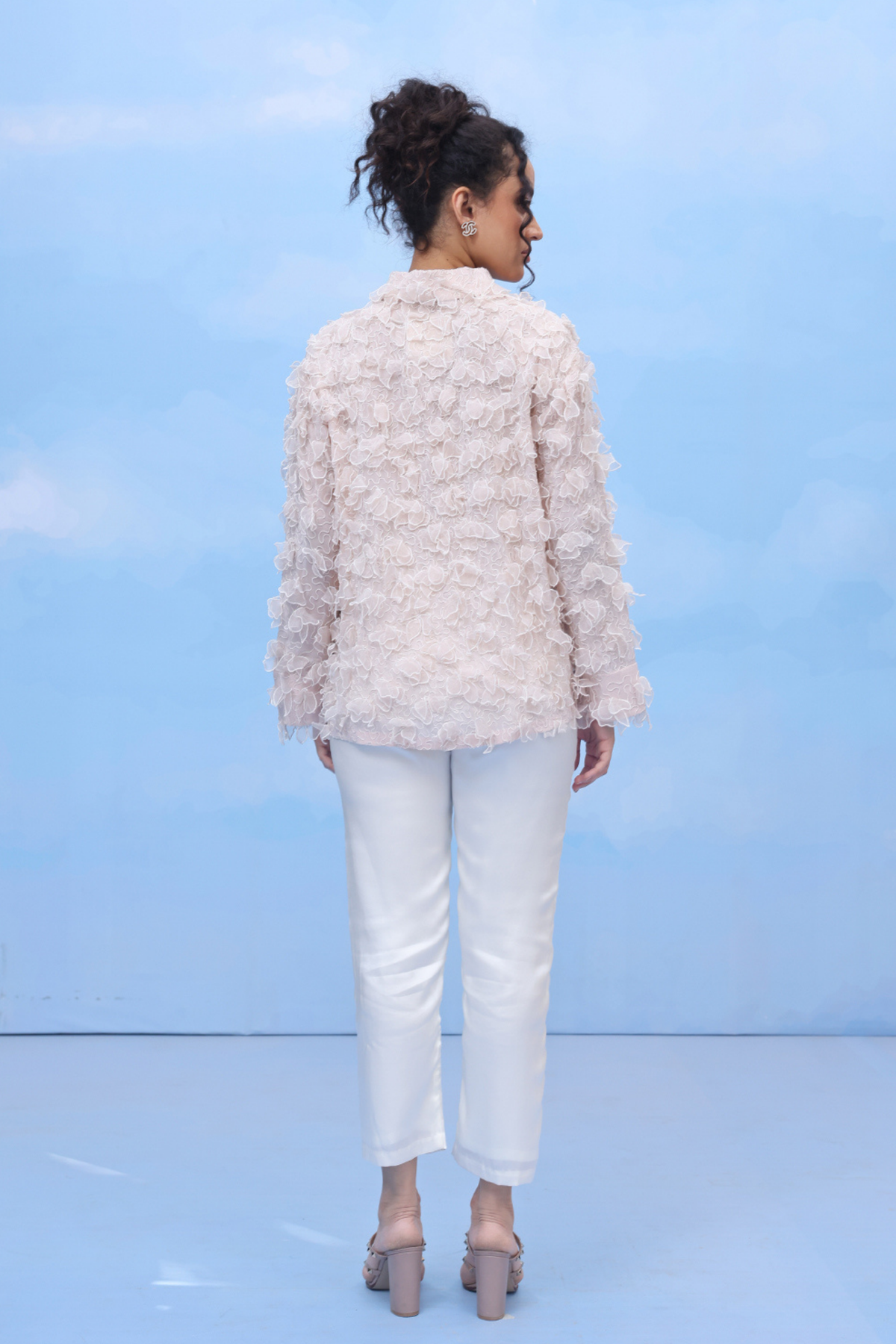 3d Pearl Blush Petal Shirt