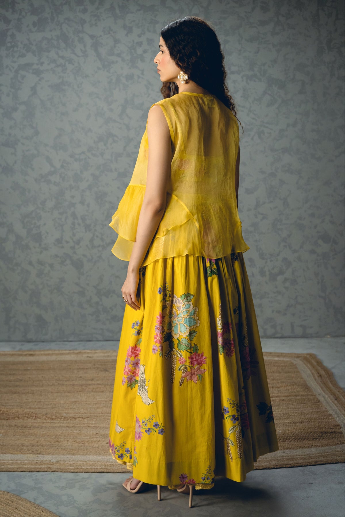 Alina Yellow Skirt Set