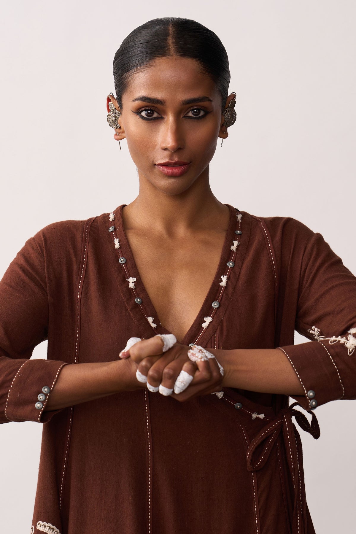 Hansa Brown Kurta With Pants