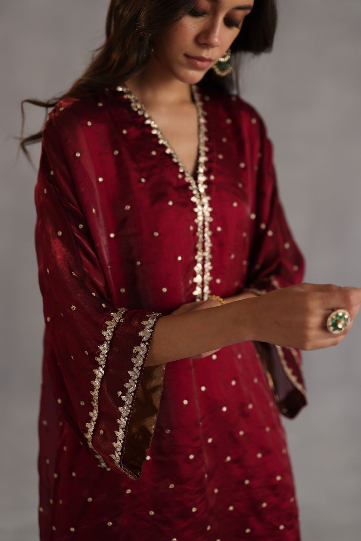 Chakra Red Kurta Set