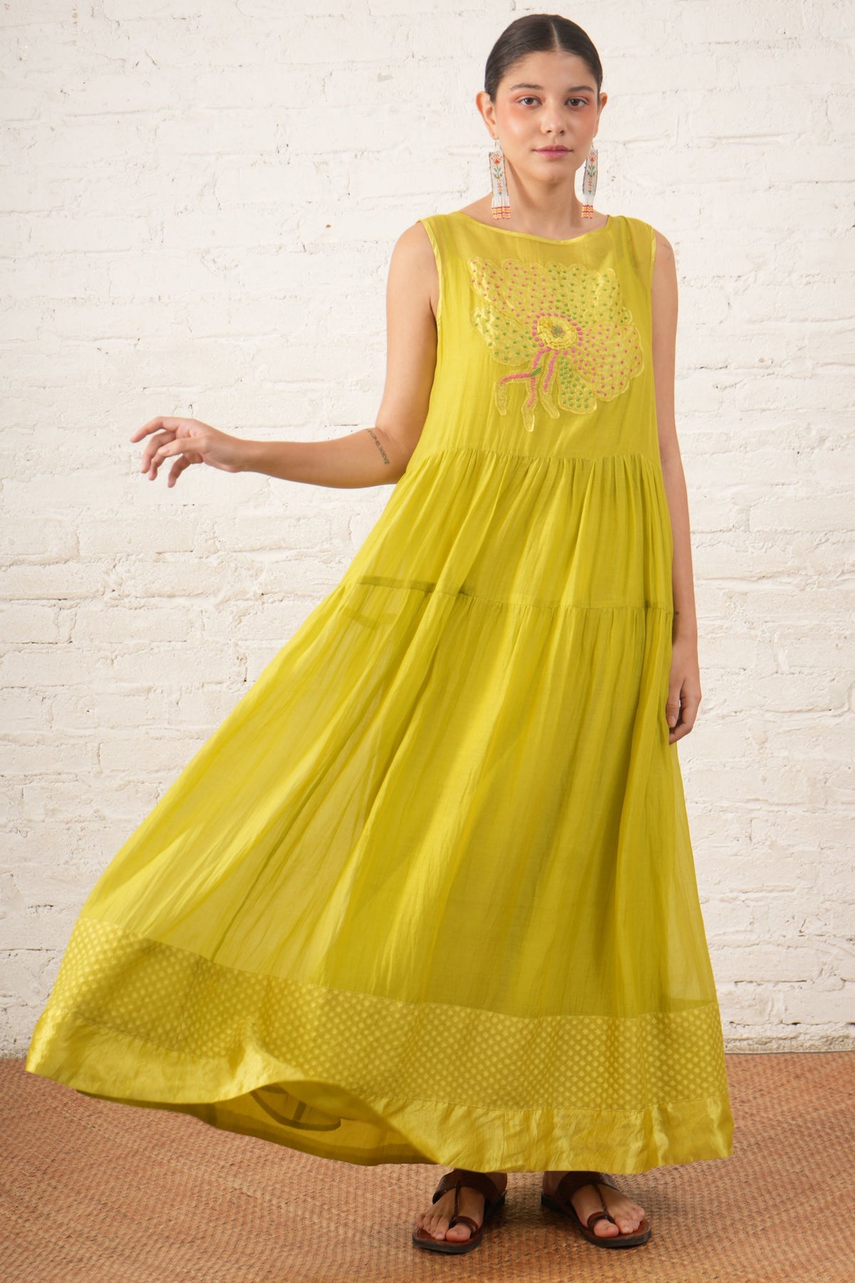 Lime Wildflower Dress