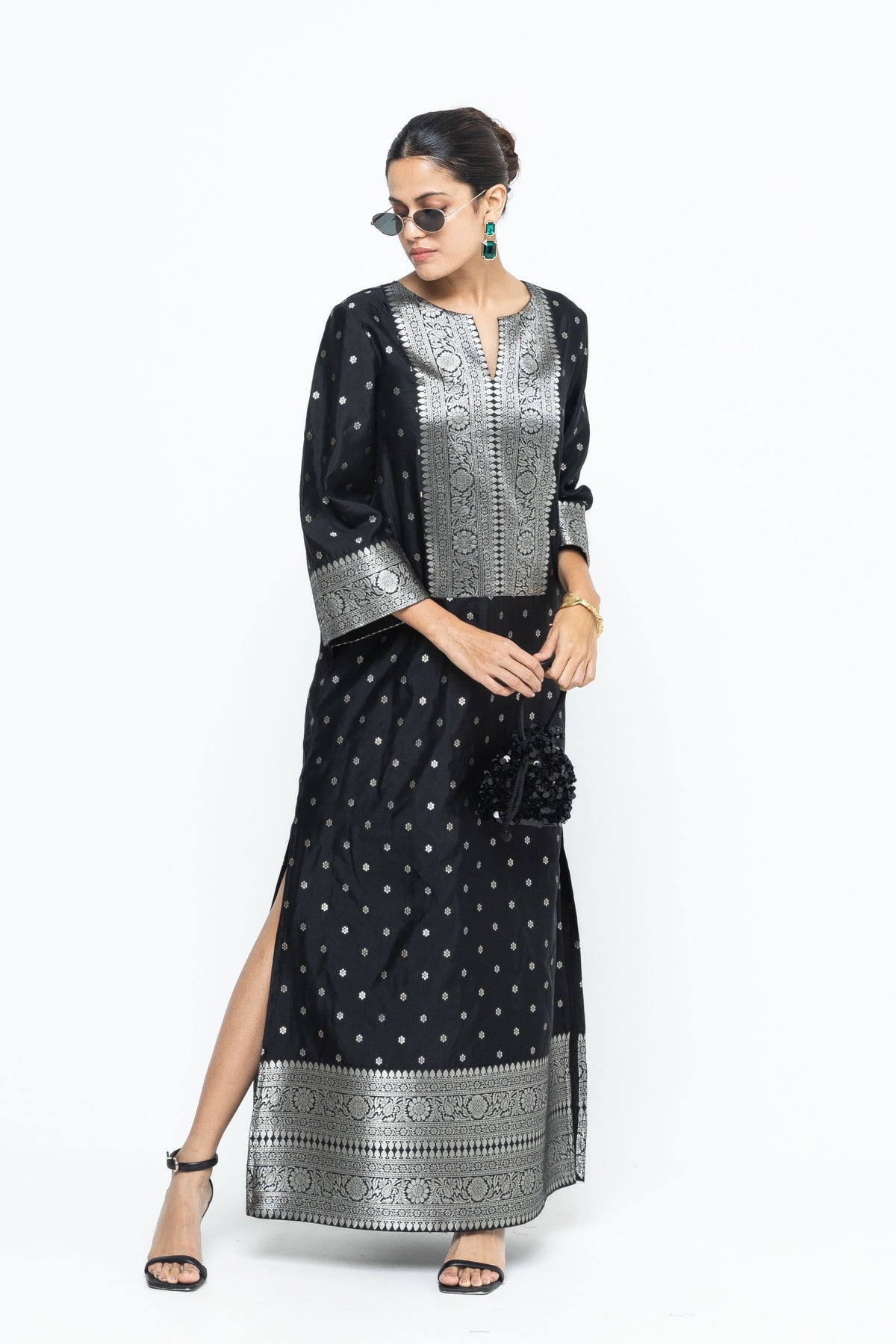 Nats Black Statement Kaftan