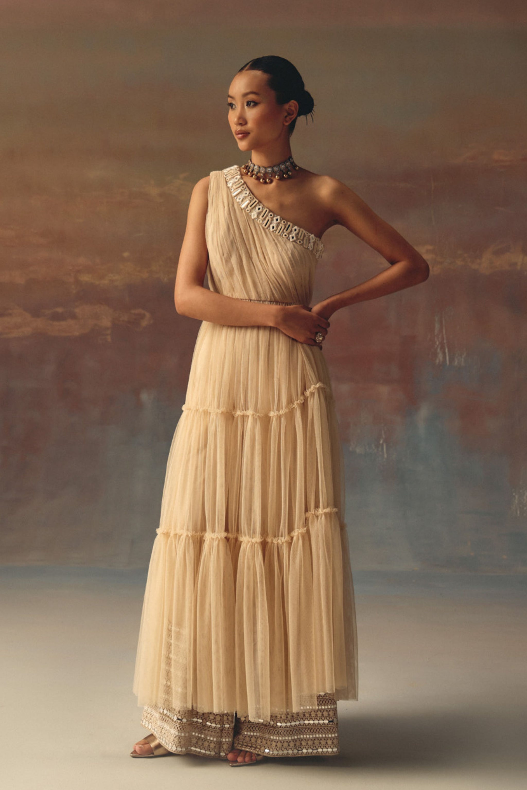 Twenty Nine - One Shoulder Layered Dress - Elahe Twenty Nine - One Shoulder Layered Dress - Elahe