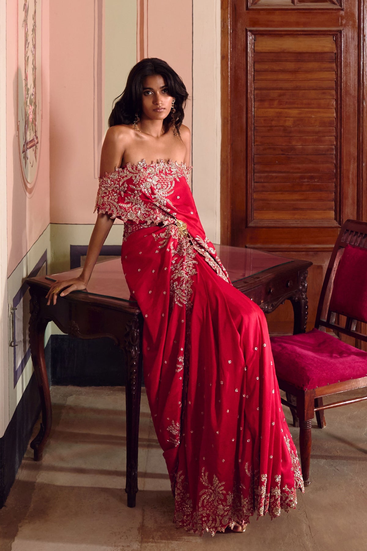 Zardozi Saree Set