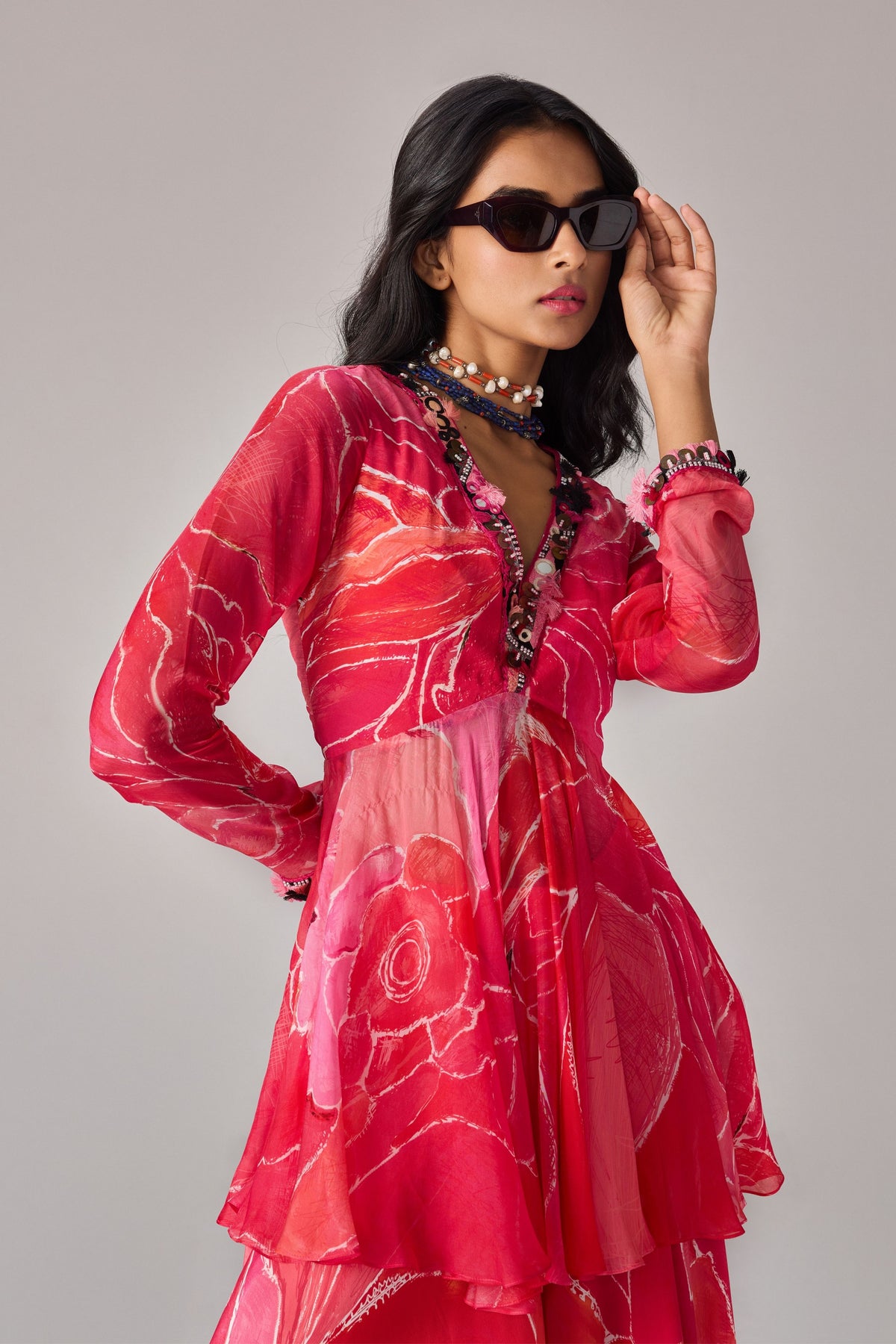Pink Scratch Noor Blouse