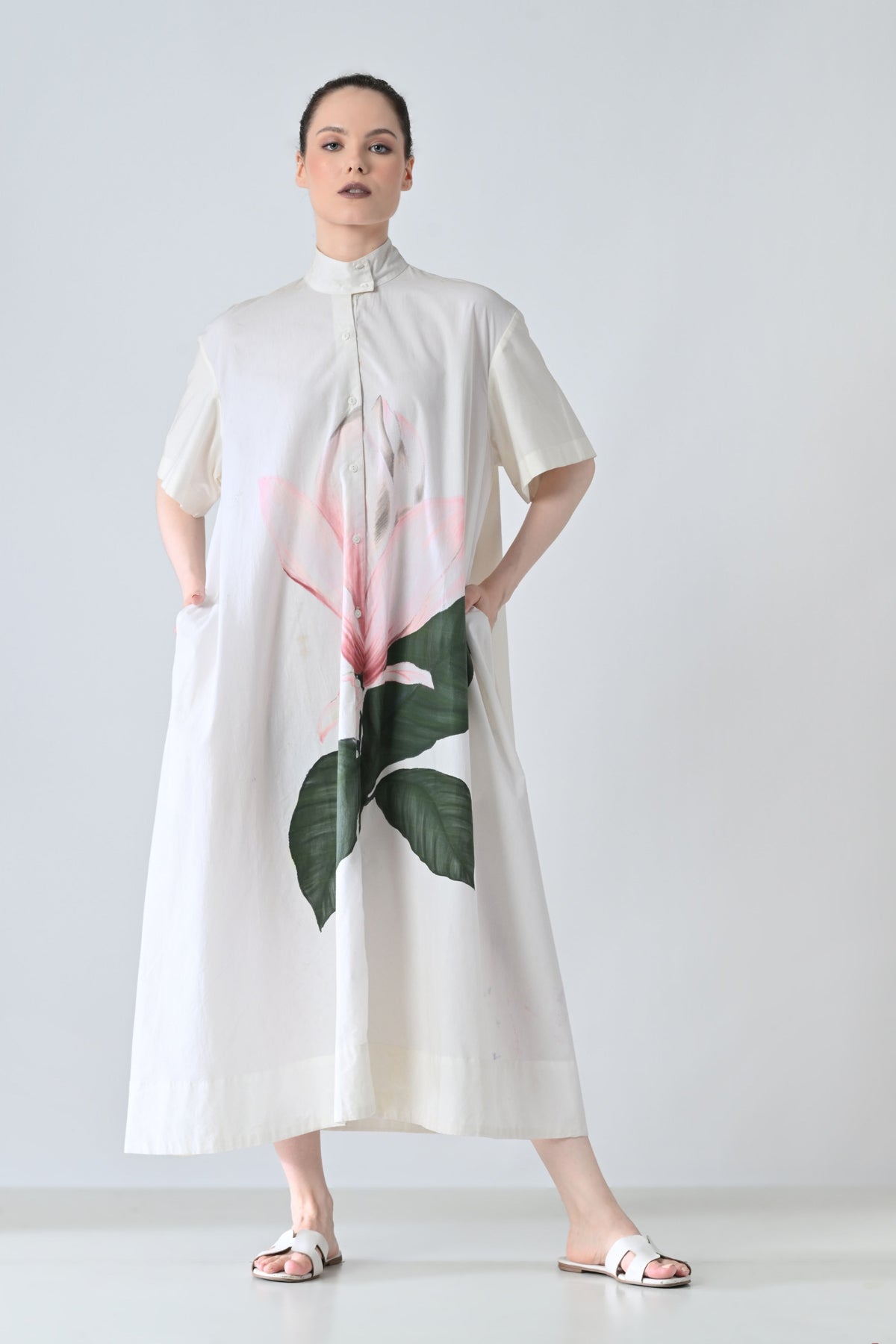Ivory Blossom Printed Dress