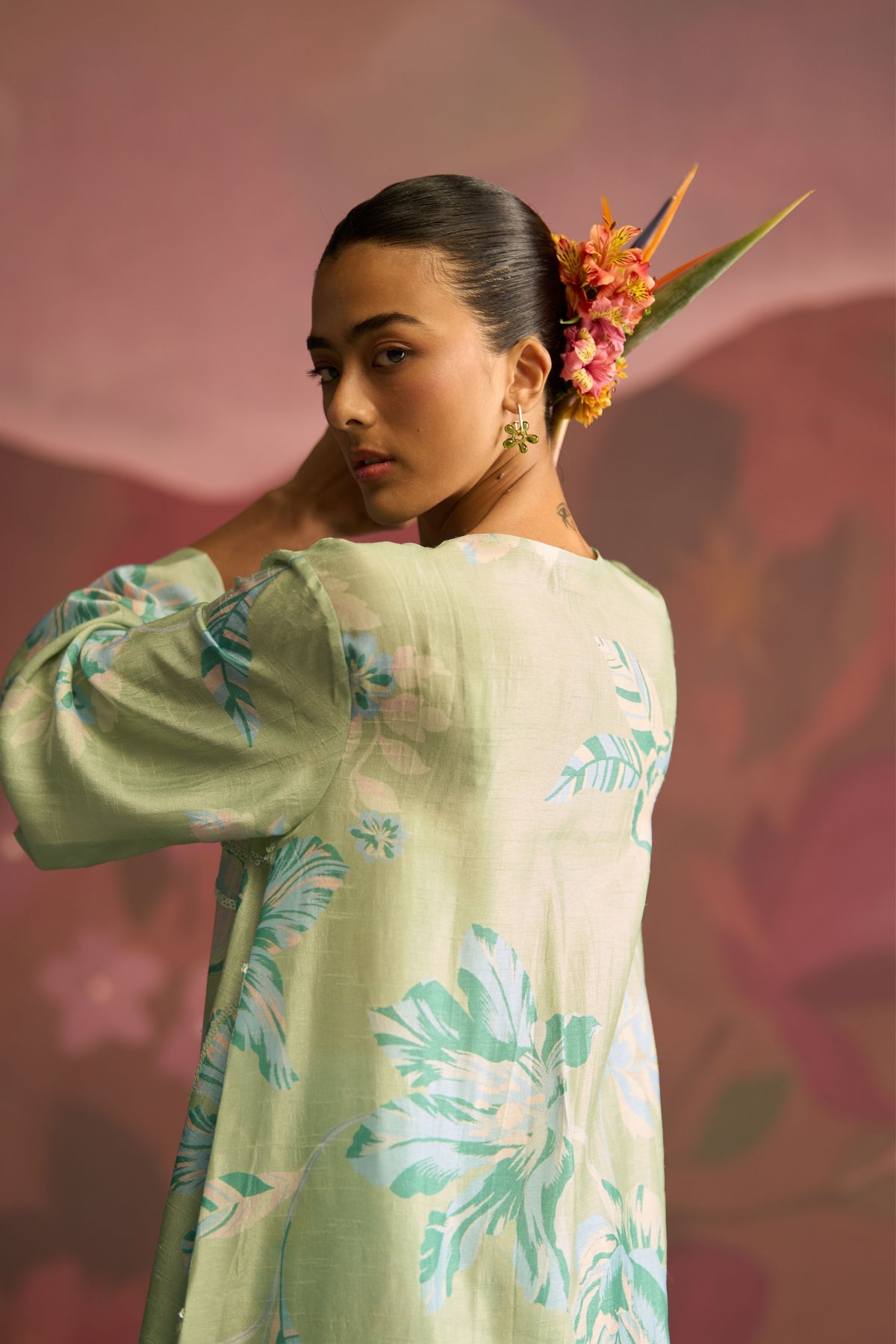 Mint Sage Bloom Kurta Set
