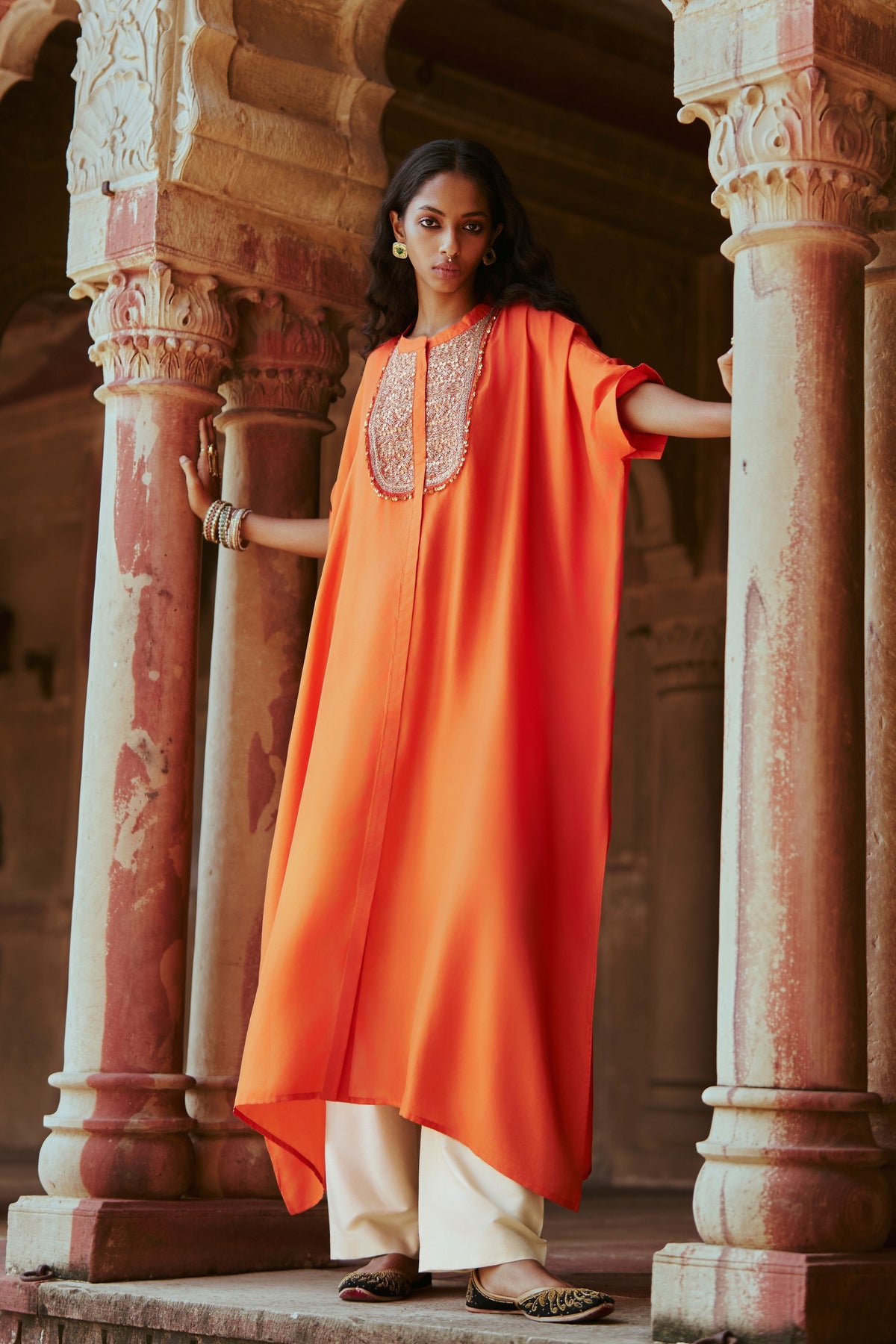 Kesariya Kaftan Set