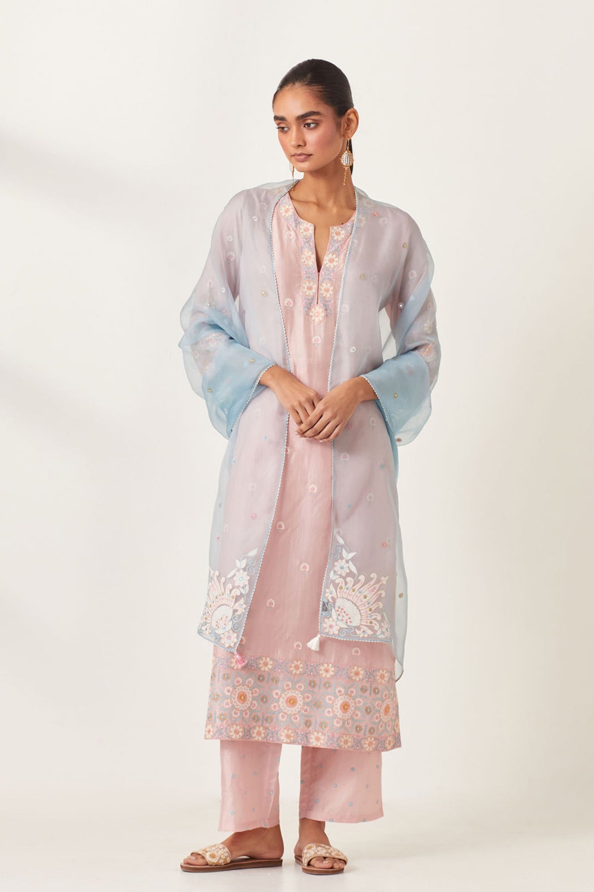 Pink Silk Kurta Set