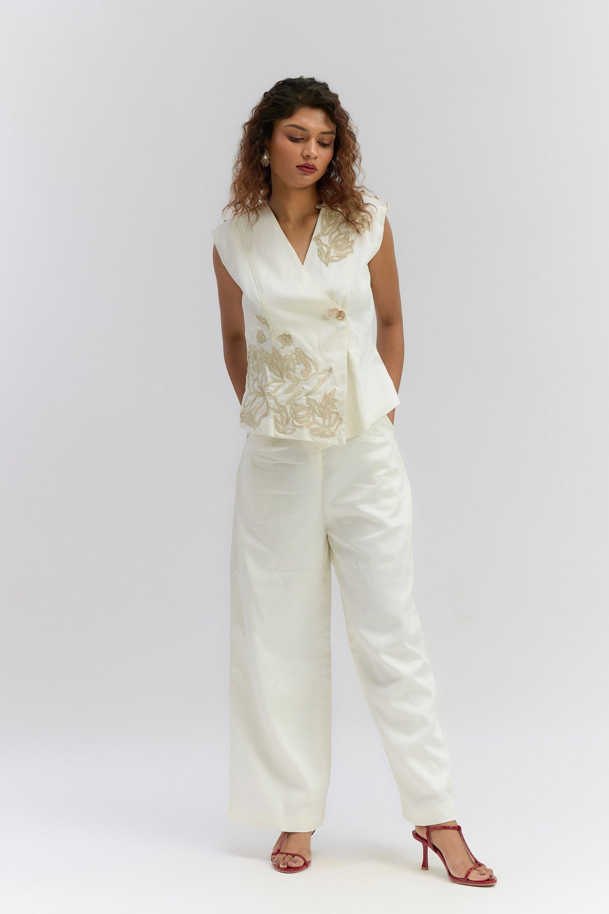 Applique Work Waistcoat Set