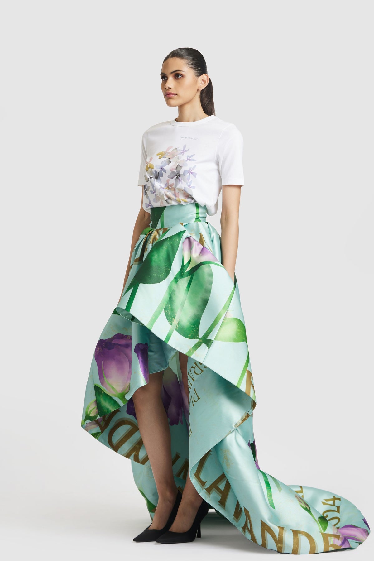 Blue High - Low Skirt