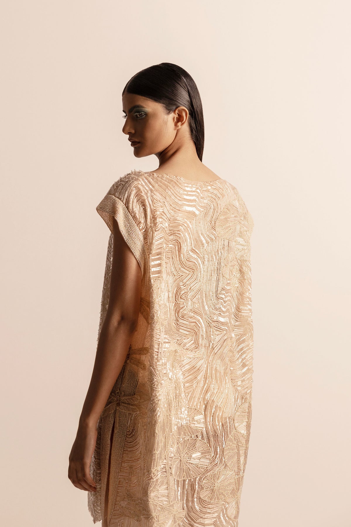 3d Embellished Short Shift Dress