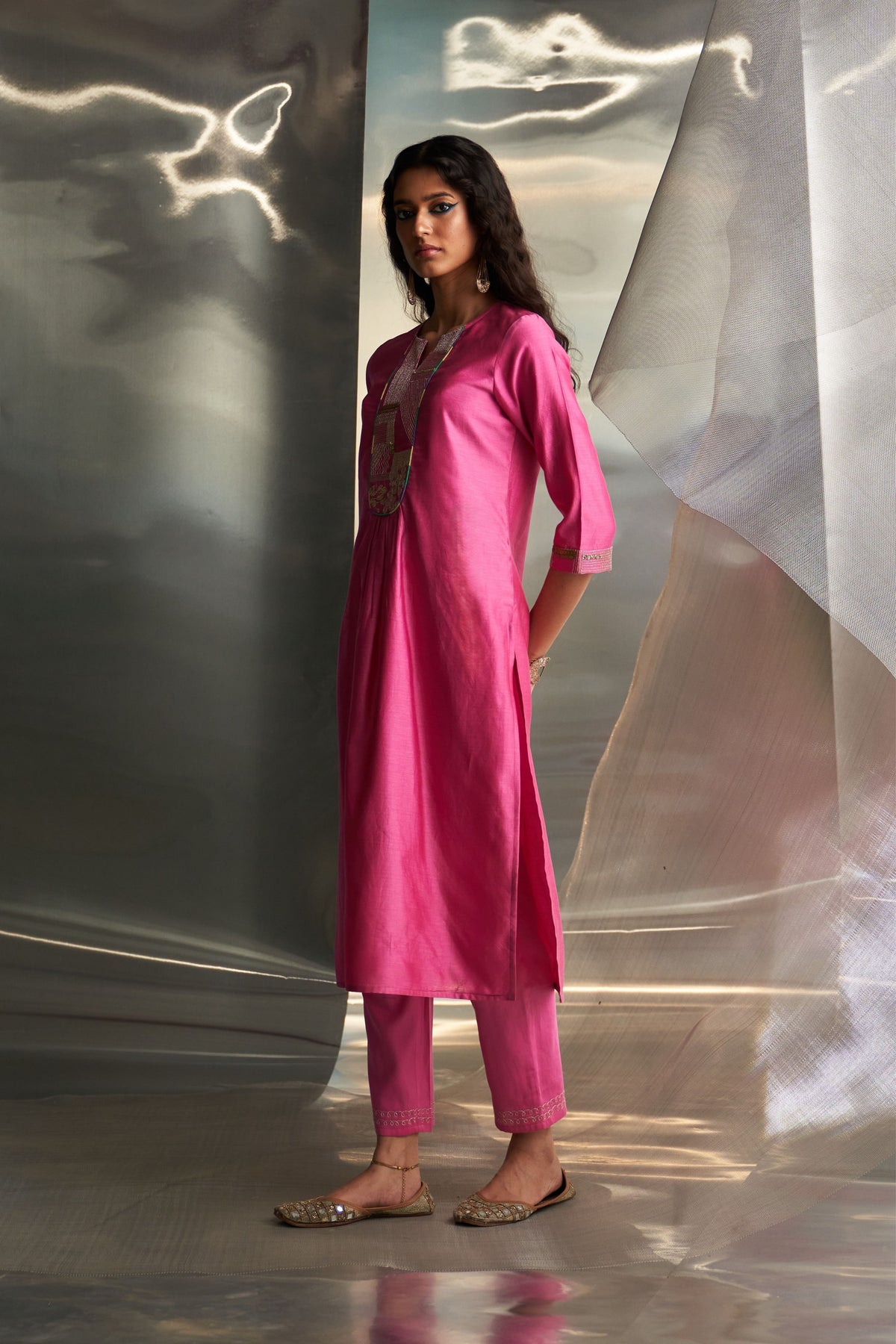 Vibrant Gathered Kurta Set