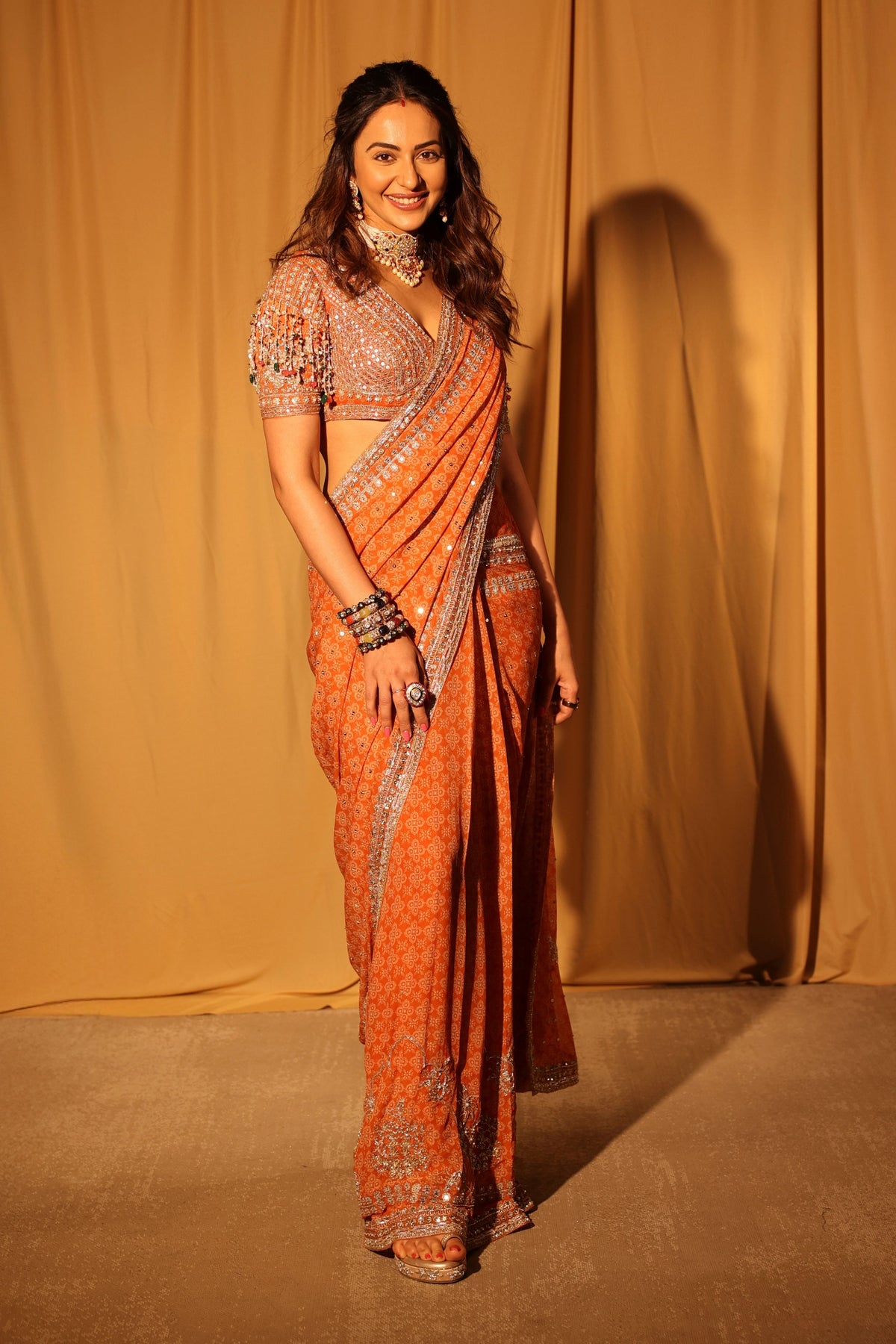 Rakul Preet Singh in Maheera Saree Set