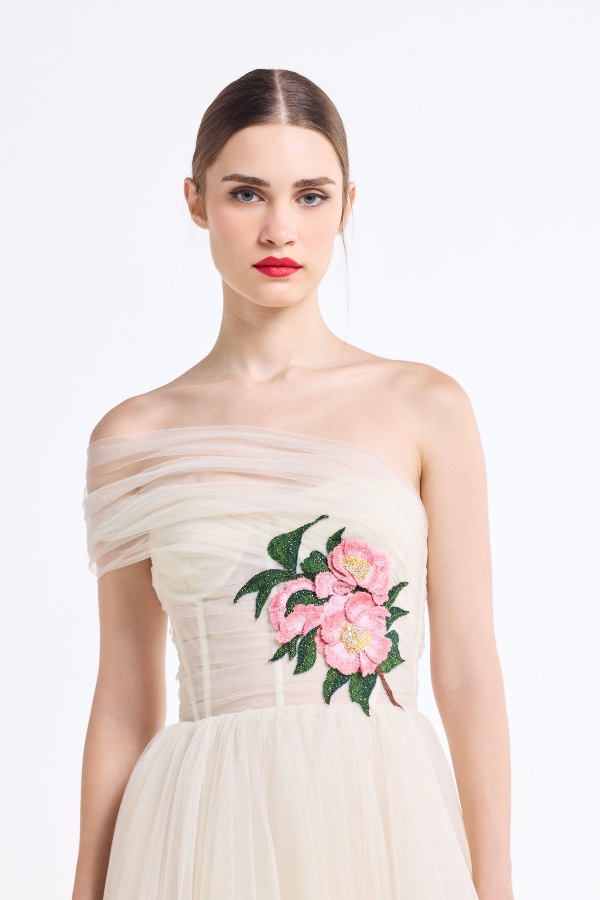 One Shoulder Draped Midi