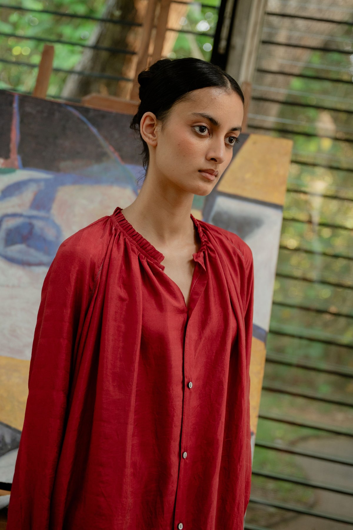 Crimson Red Carol Dress