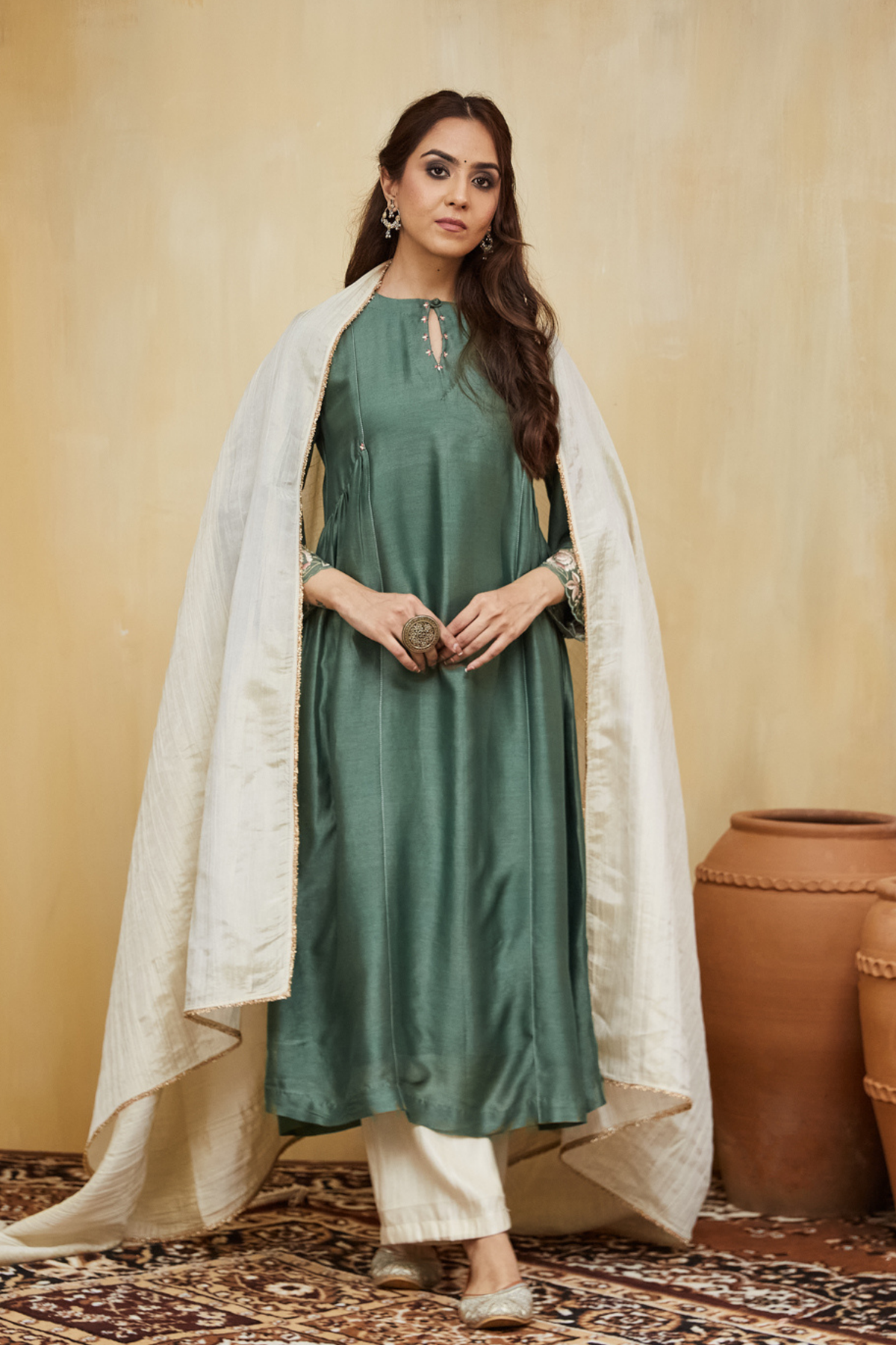 Green Floral Nadia Kurta Set