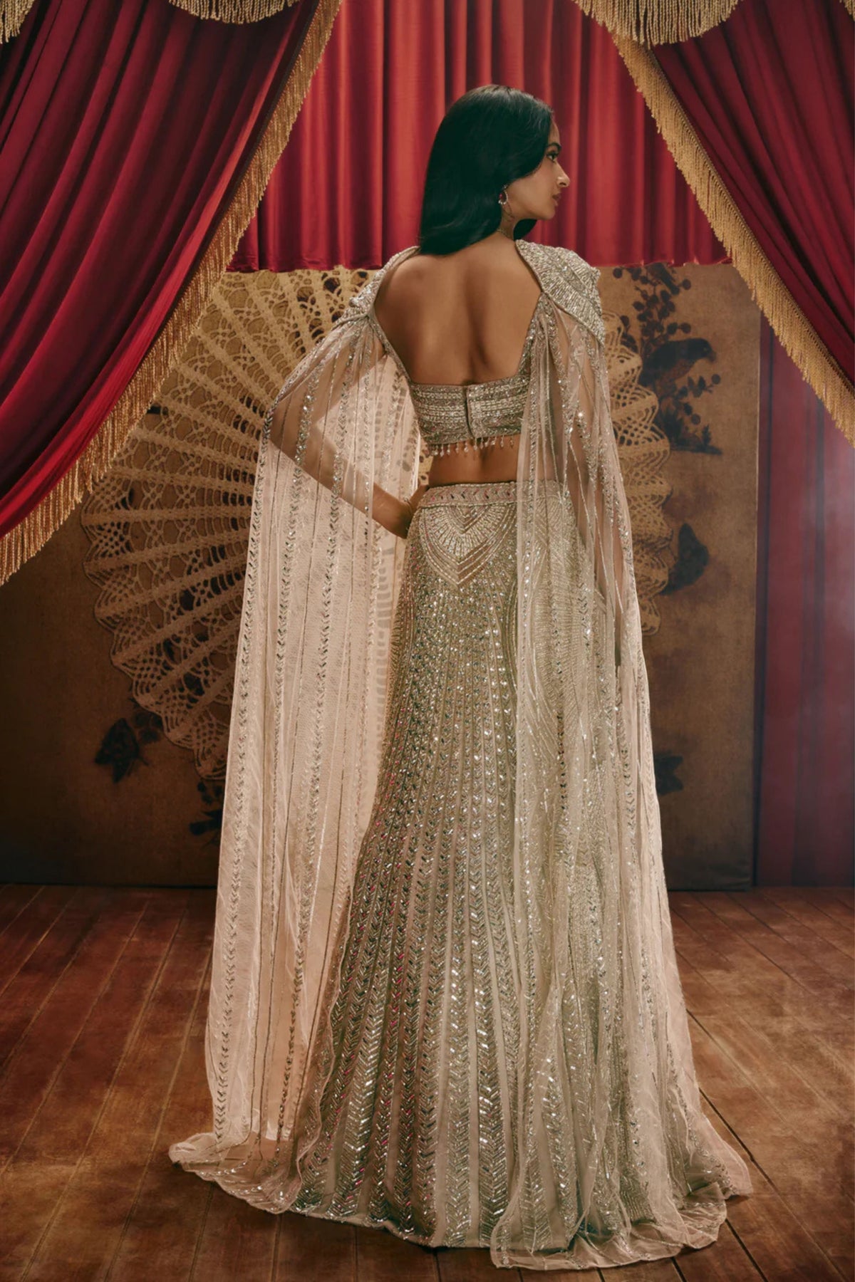 Rebecca Silver Lehenga Set