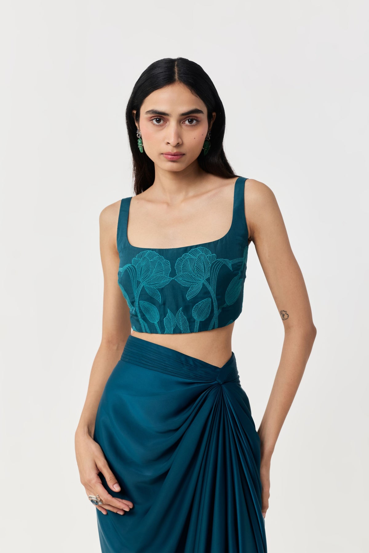 Wild Tulip Teal Bustier Skirt Set