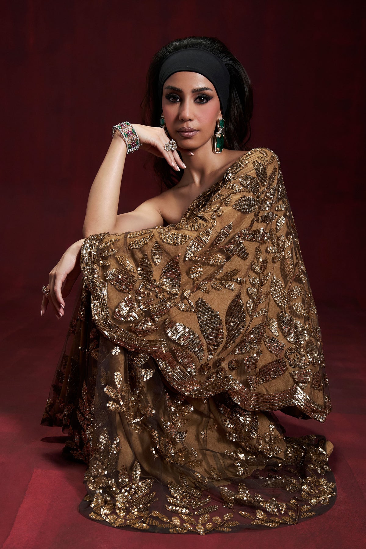 Golden Brown Dina Cape Set