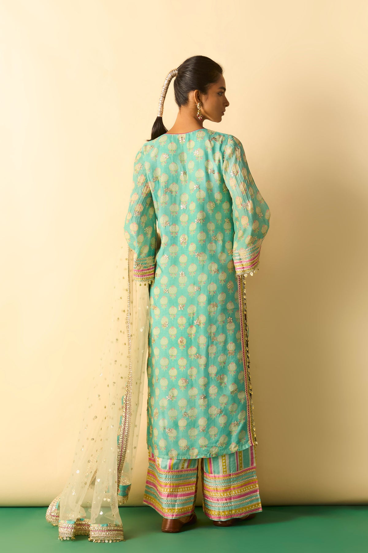 Dwiti Aqua Kurta Set