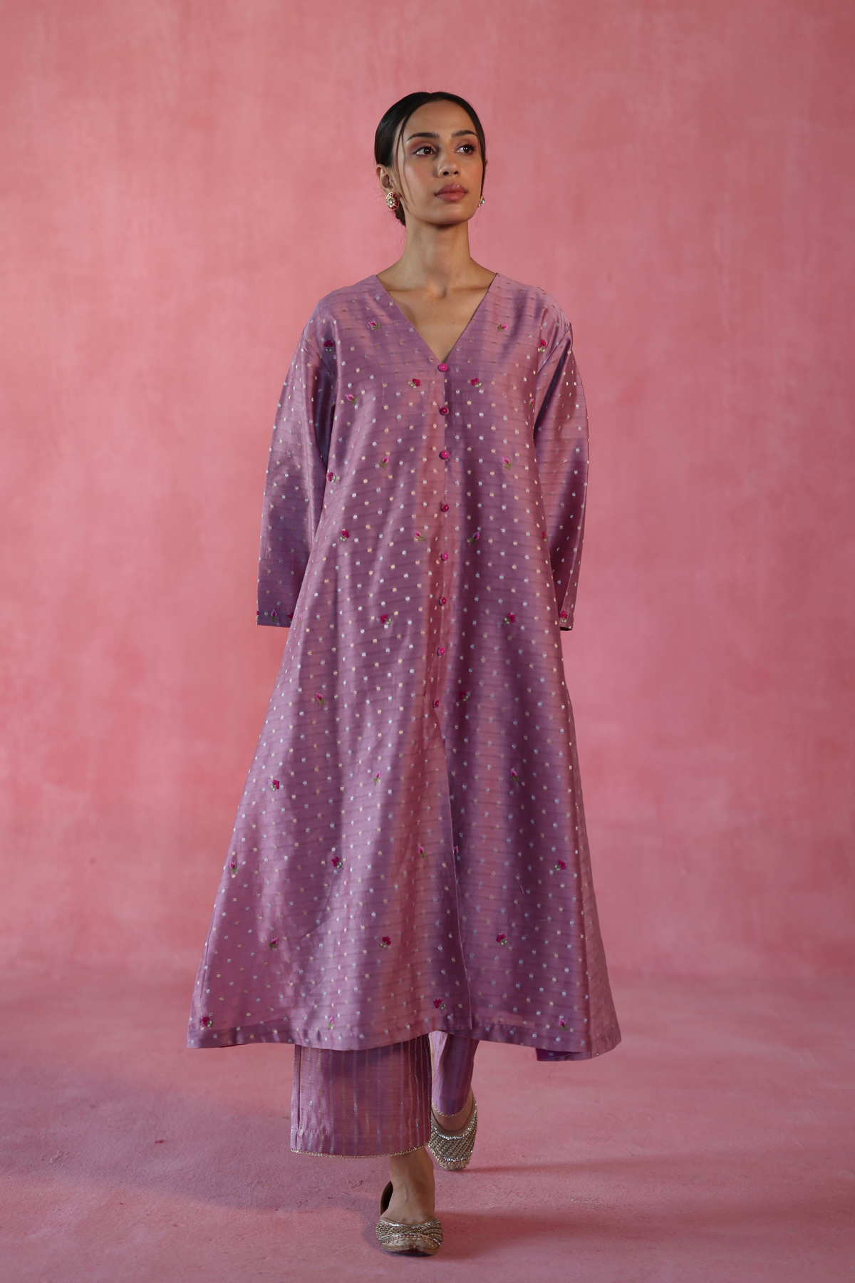 Plum Zaafran Kurta Set