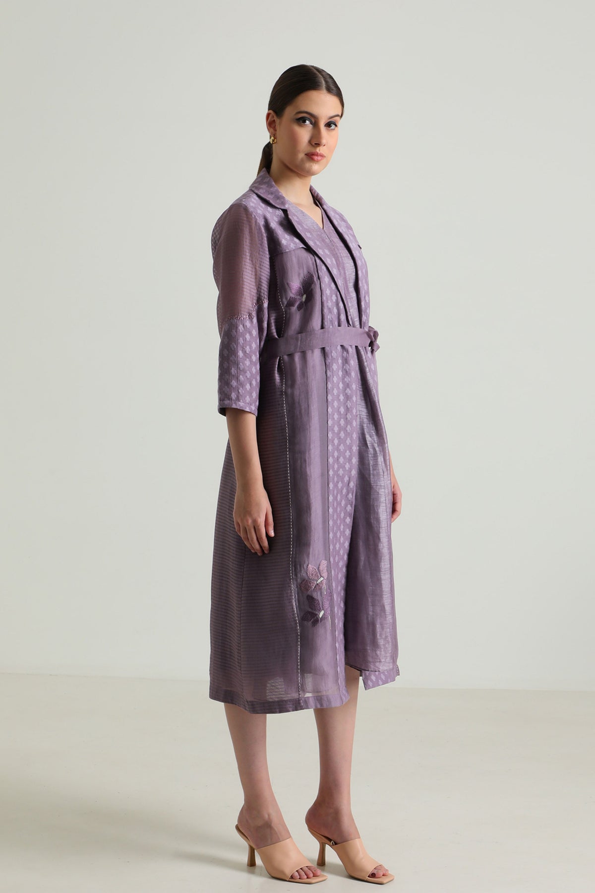 Mauve Jacket Dress Set