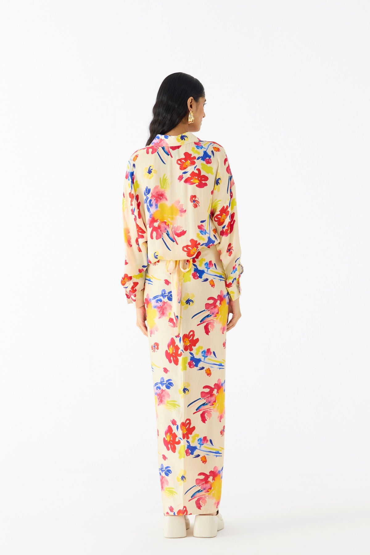 Riad Draped Shirt Dress