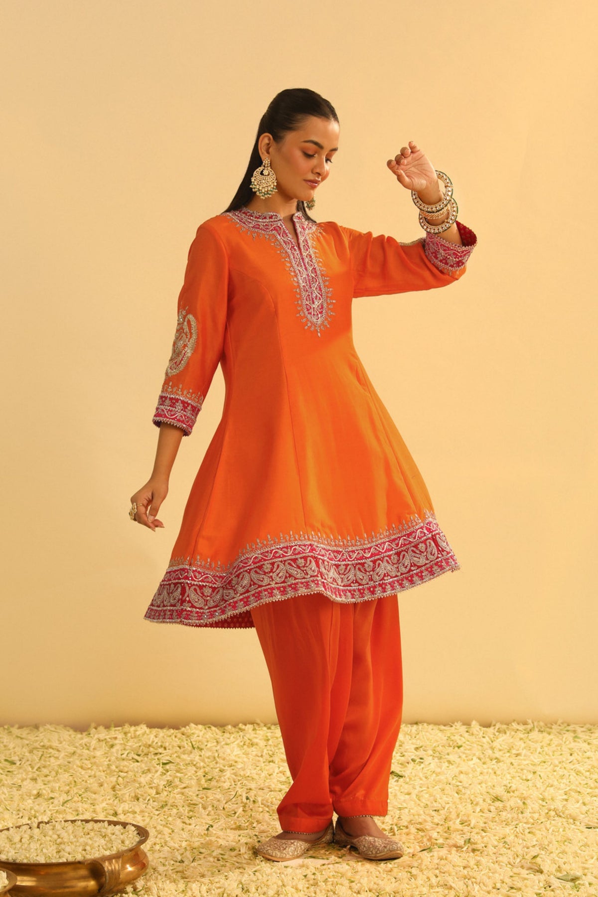 Rayana Orange Kurta Set