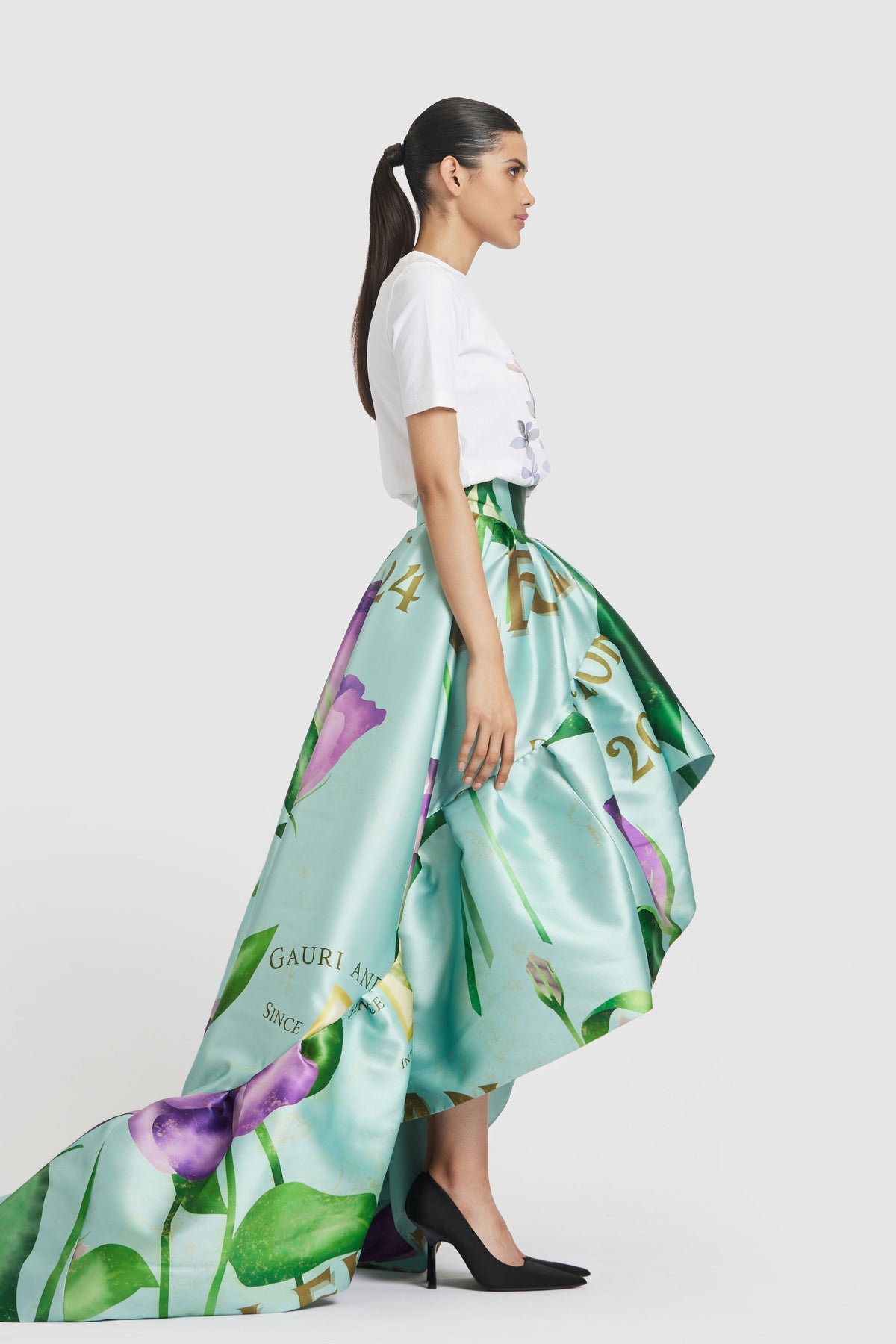Blue High - Low Skirt