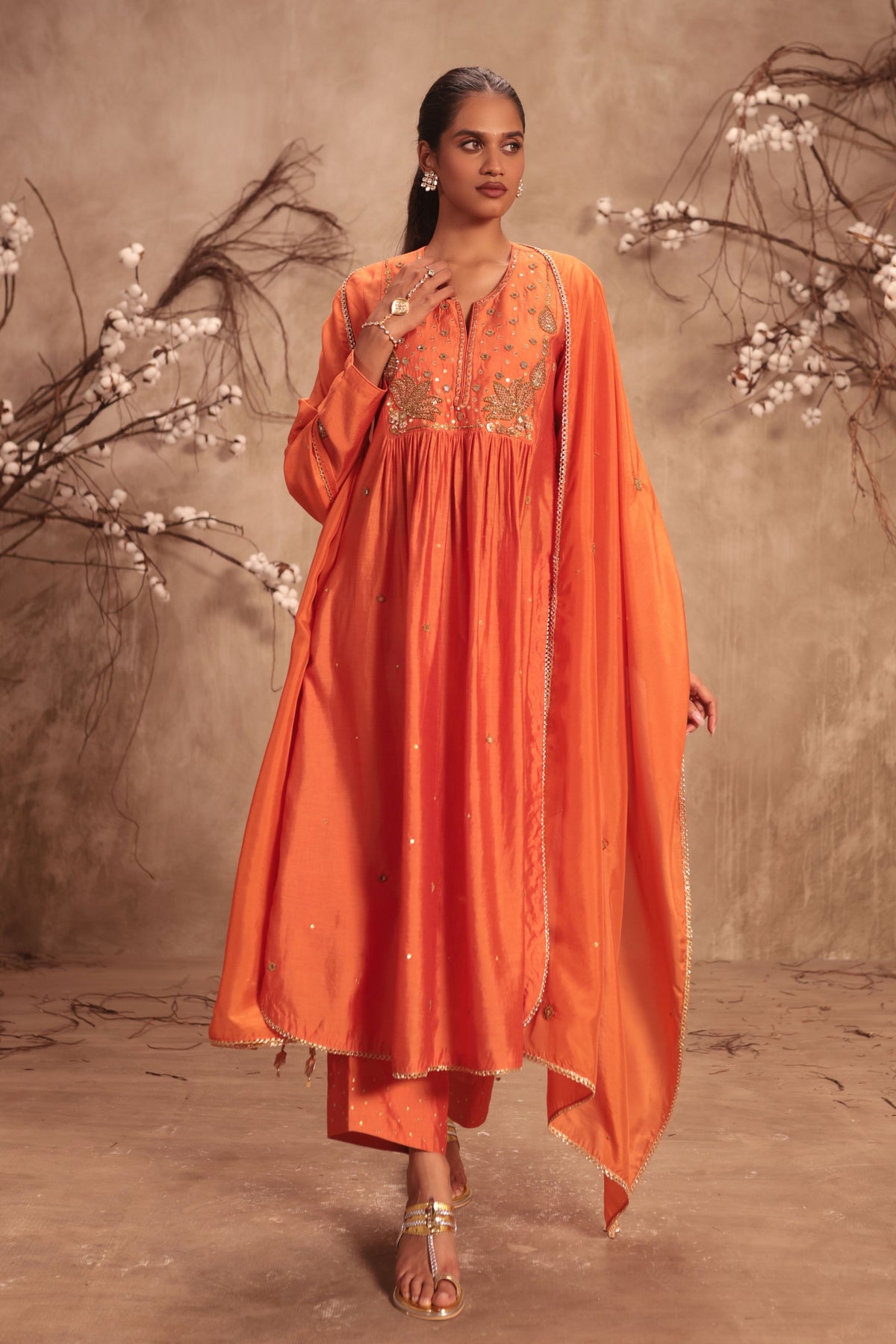 Orange Frockstyle Dupatta