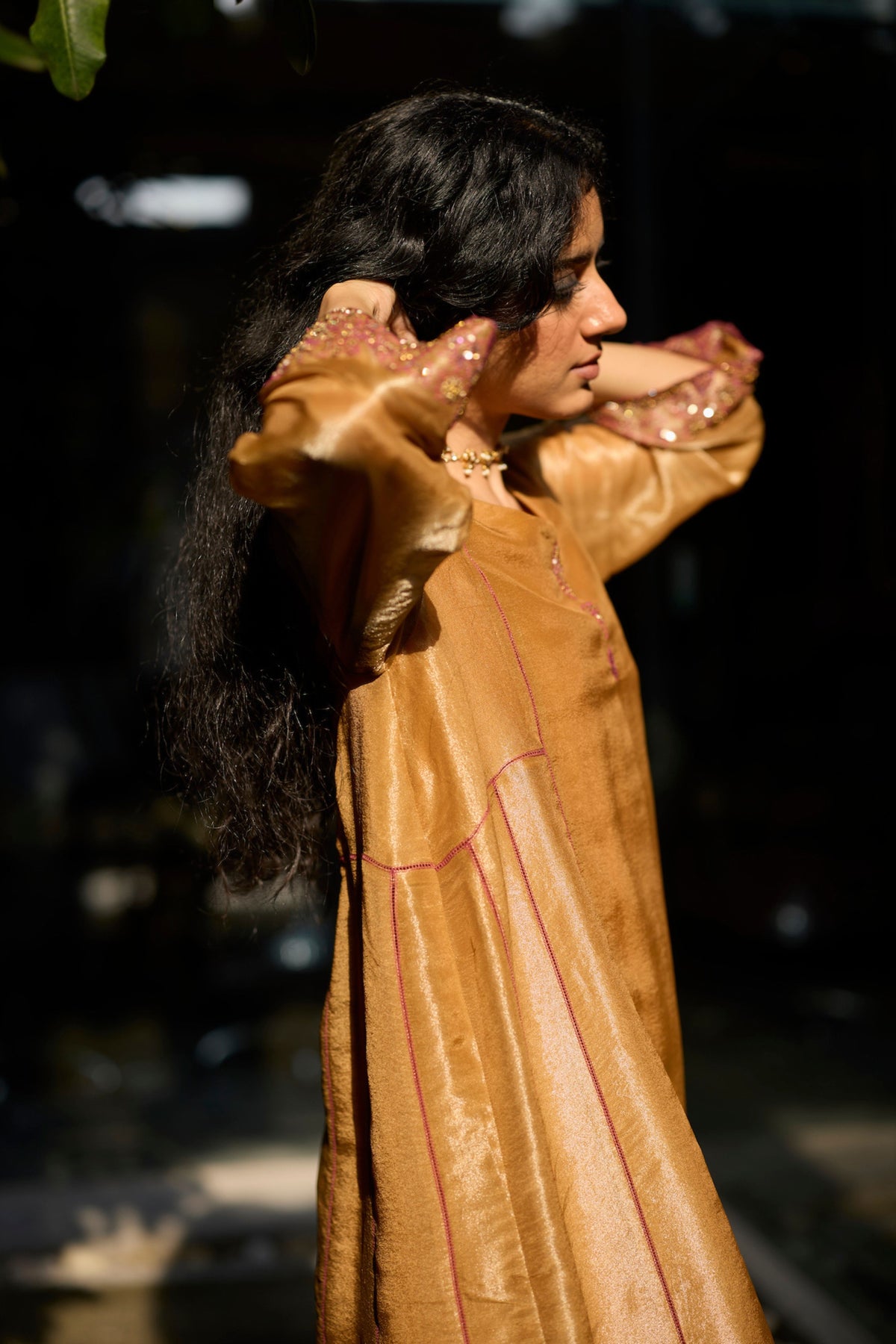 Mustard Dhara Kurta Set