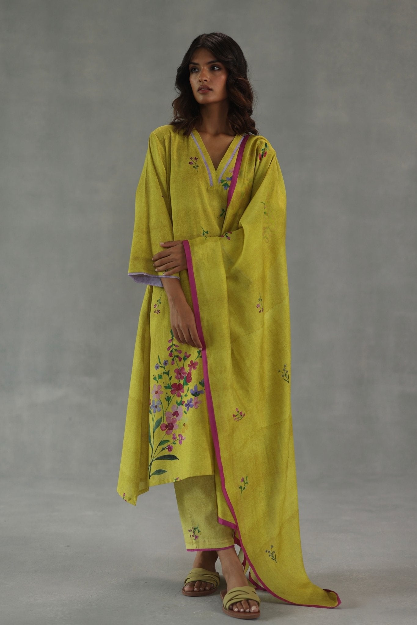 Yellow Viola Kurta Set - Roza Pret - Elahe