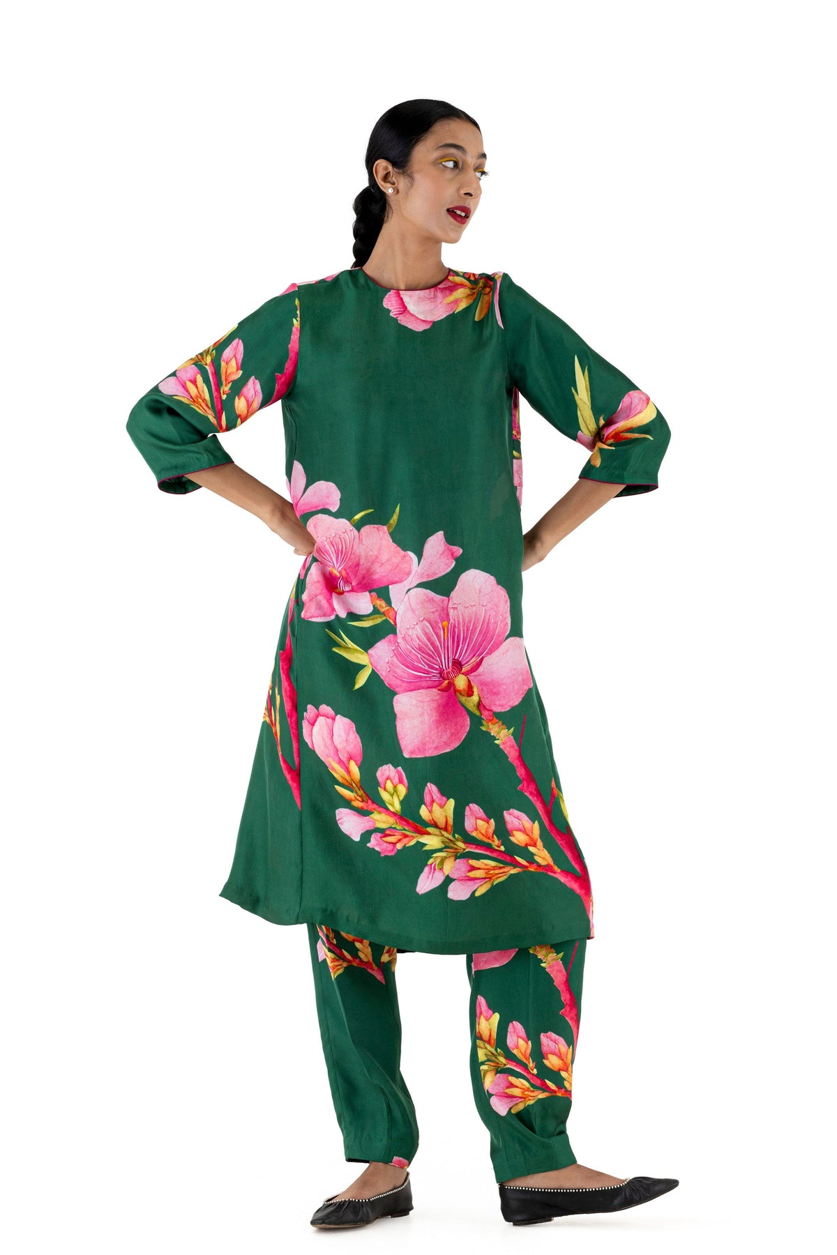 Jepun Green Kurta With Pants