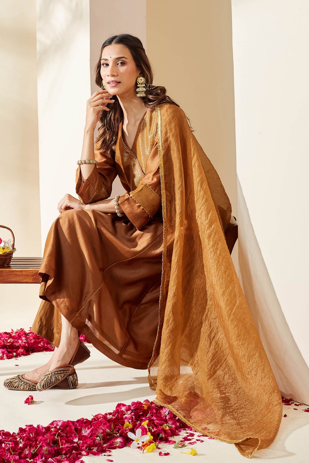 Brown Zohra Kurta Set