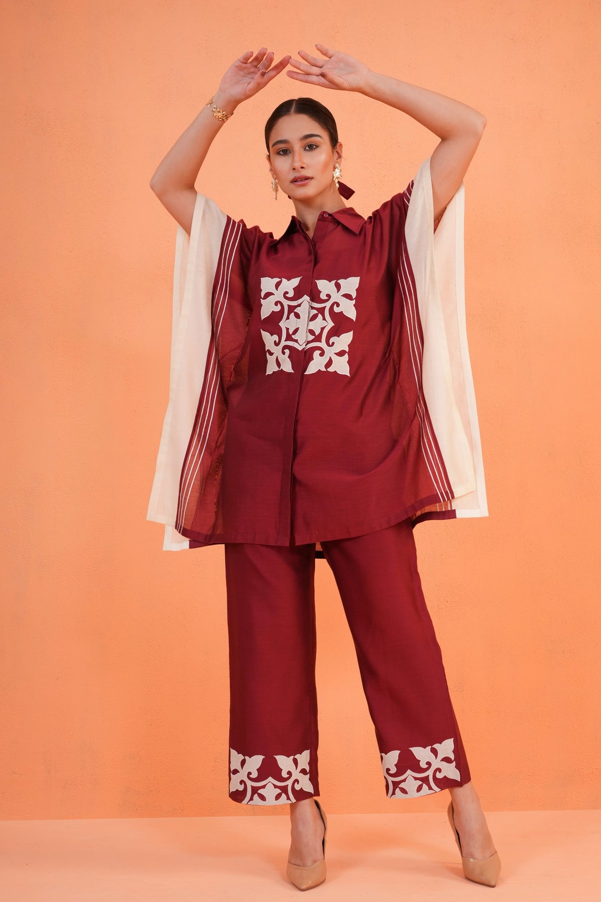 Maroon Medina Tunic Set